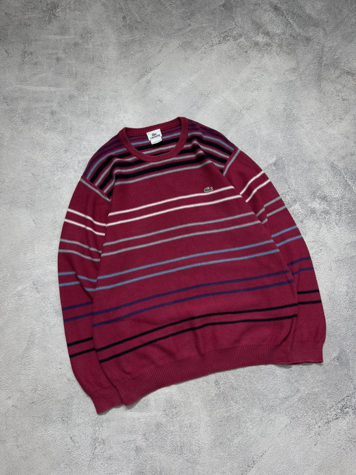 Lacoste Vintage Y2k Lacoste Striped Oversized Sweater 90’s Size US M / EU 48-50 / 2 - 1 Thumbnail