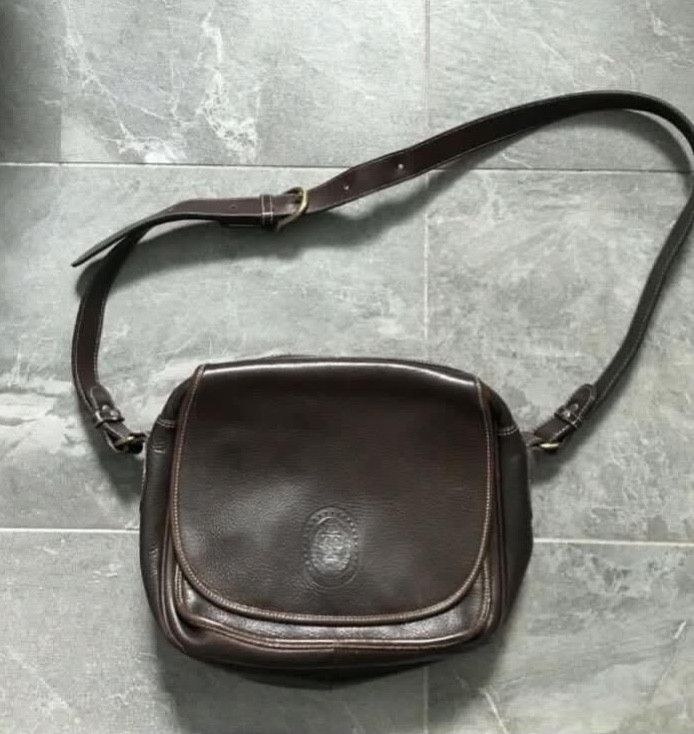 Genuine Leather Vintage Unisex Travertino Italy Full Leather Sling Bag Size ONE SIZE - 1 Thumbnail