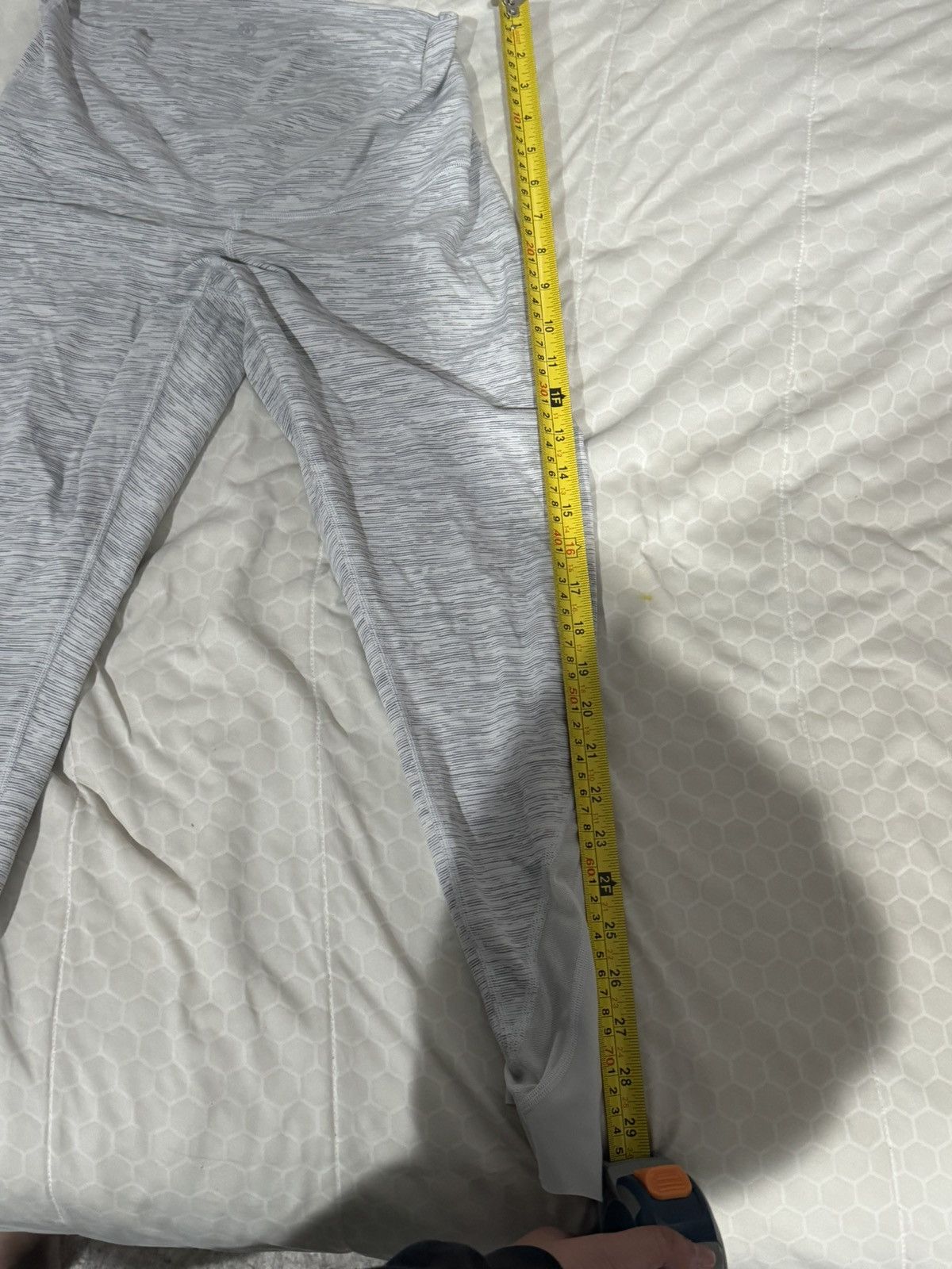 Lululemon Lululemon Gray Striped White Leggings Size 28" / US 6 / IT 42 - 6 Thumbnail
