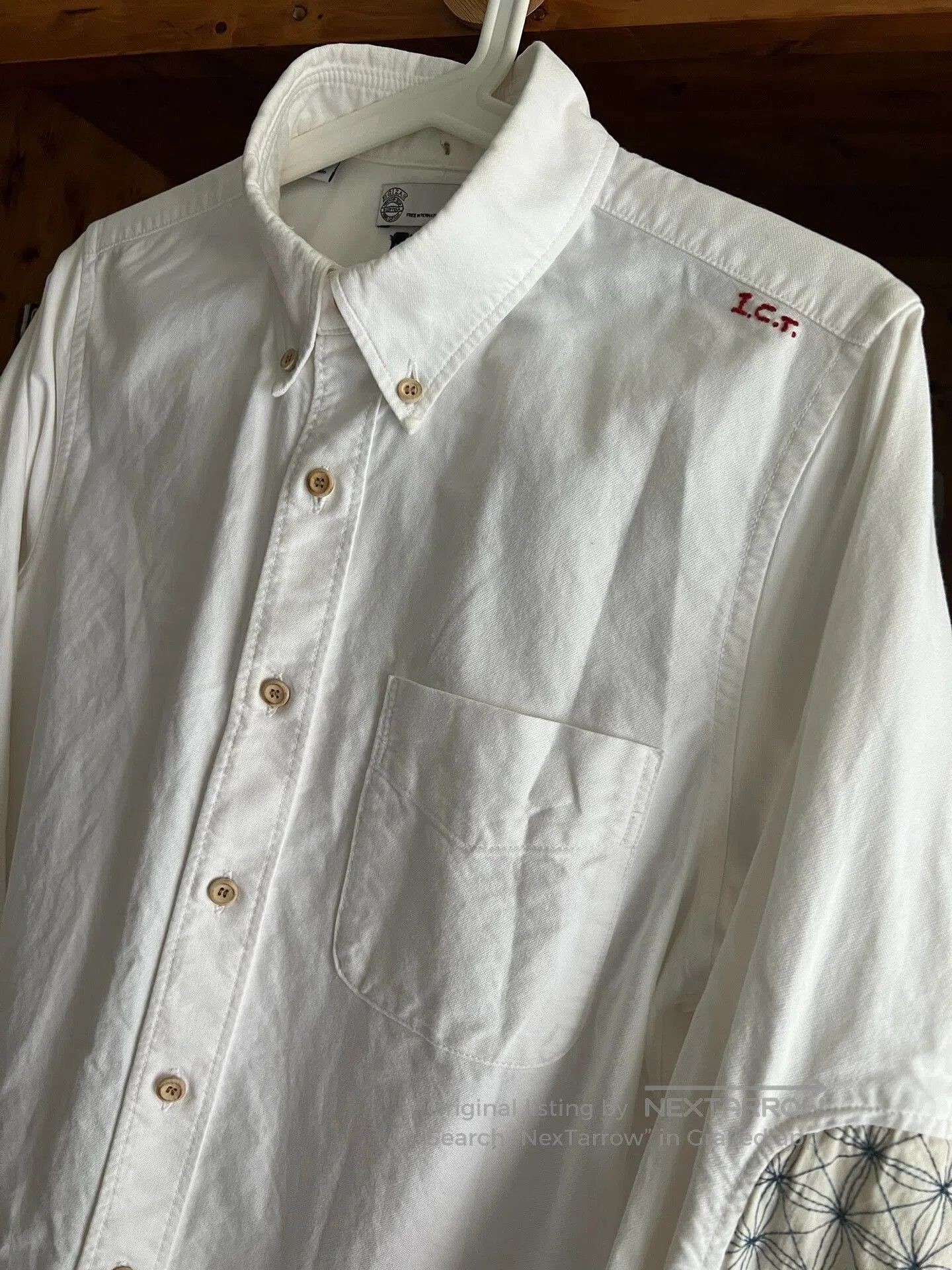 Visvim limited edition white shirt with embroidery. Size US M / EU 48-50 / 2 - 4 Thumbnail