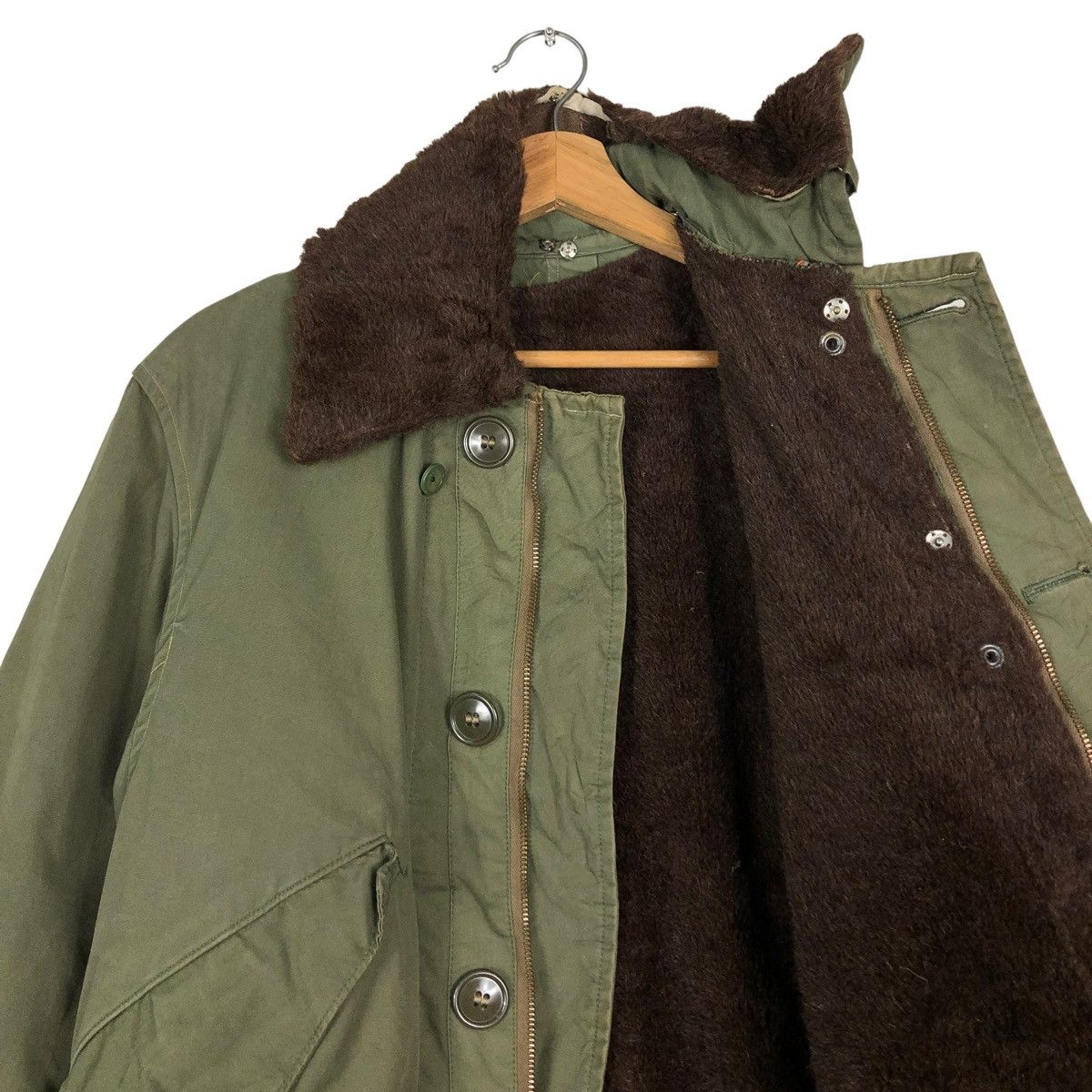 Buzz Rickson's 🔥TRUE VINTAGE SLANT POCKET CARGO JACKET WALDES ZIPPER USA Size US M / EU 48-50 / 2 - 9 Thumbnail