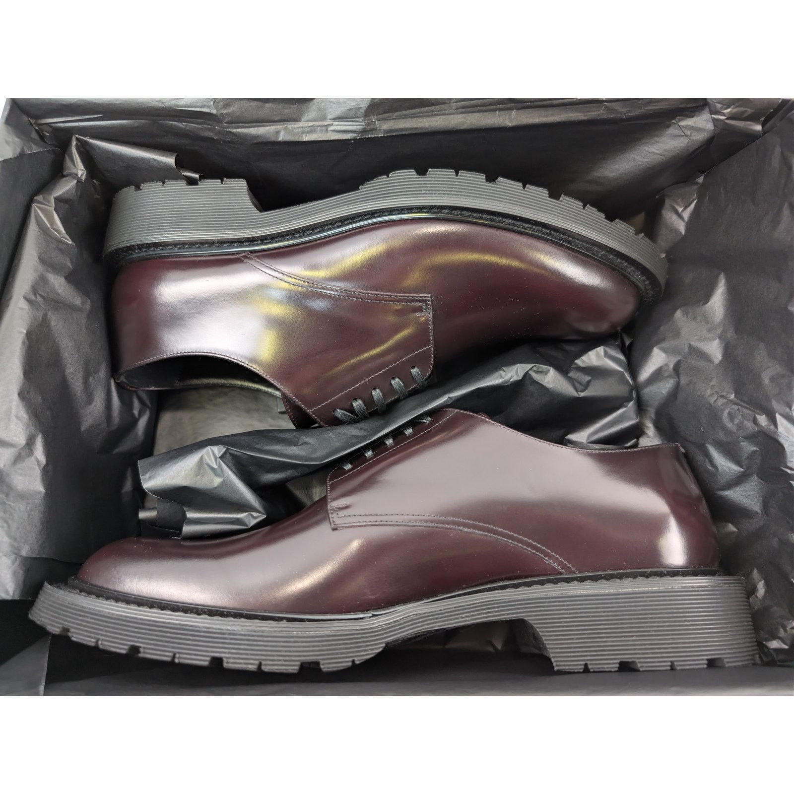 Saint Laurent Paris o1rshd1 Army 20 Derby Boots in Dark Wine (Burgundy) Size US 9 / EU 42 - 22 Thumbnail