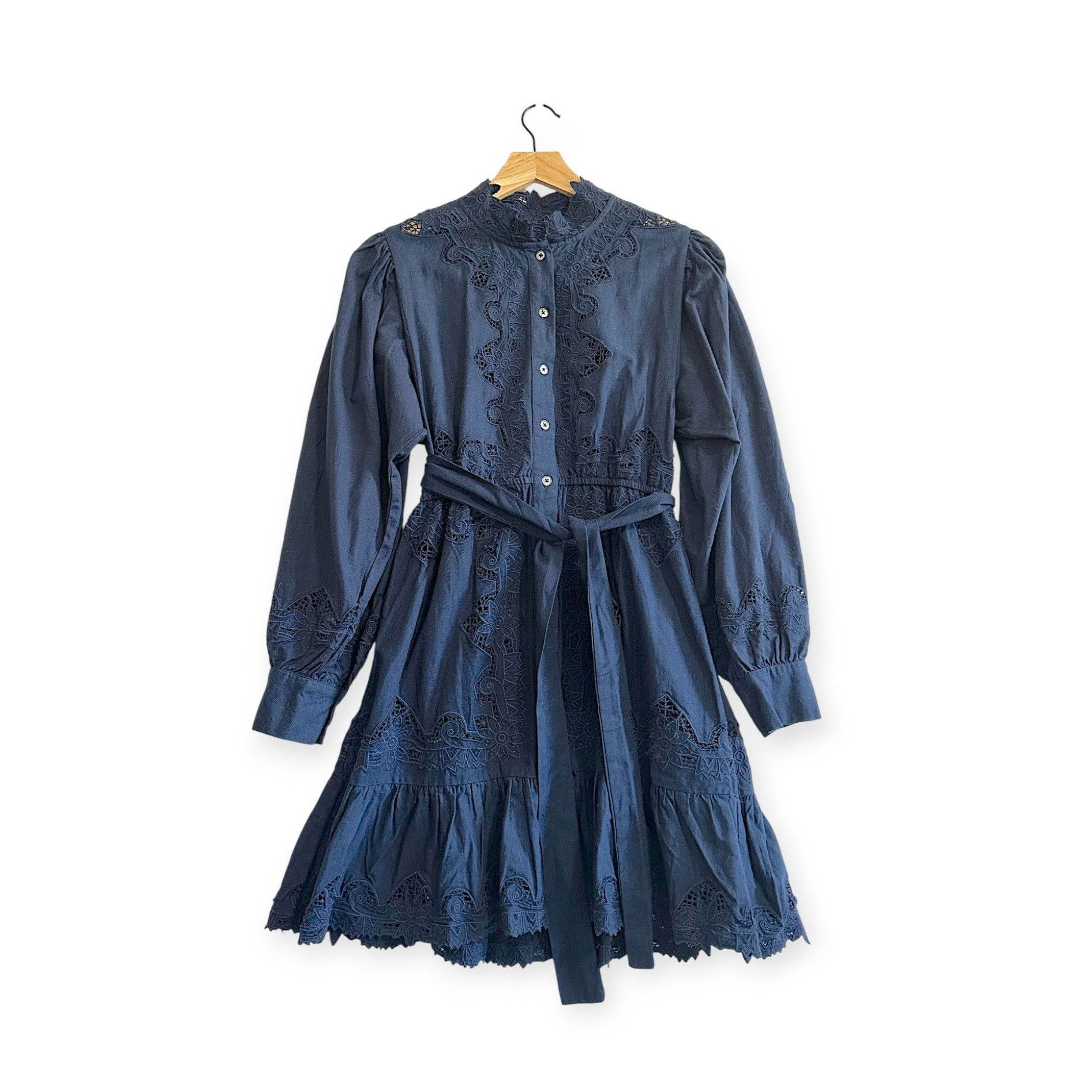 Sea New York Sea New York Anita Eyelet Mini Dress Navy Size 2 NWT Size XS / US 0-2 / IT 36-38 - 2 Thumbnail