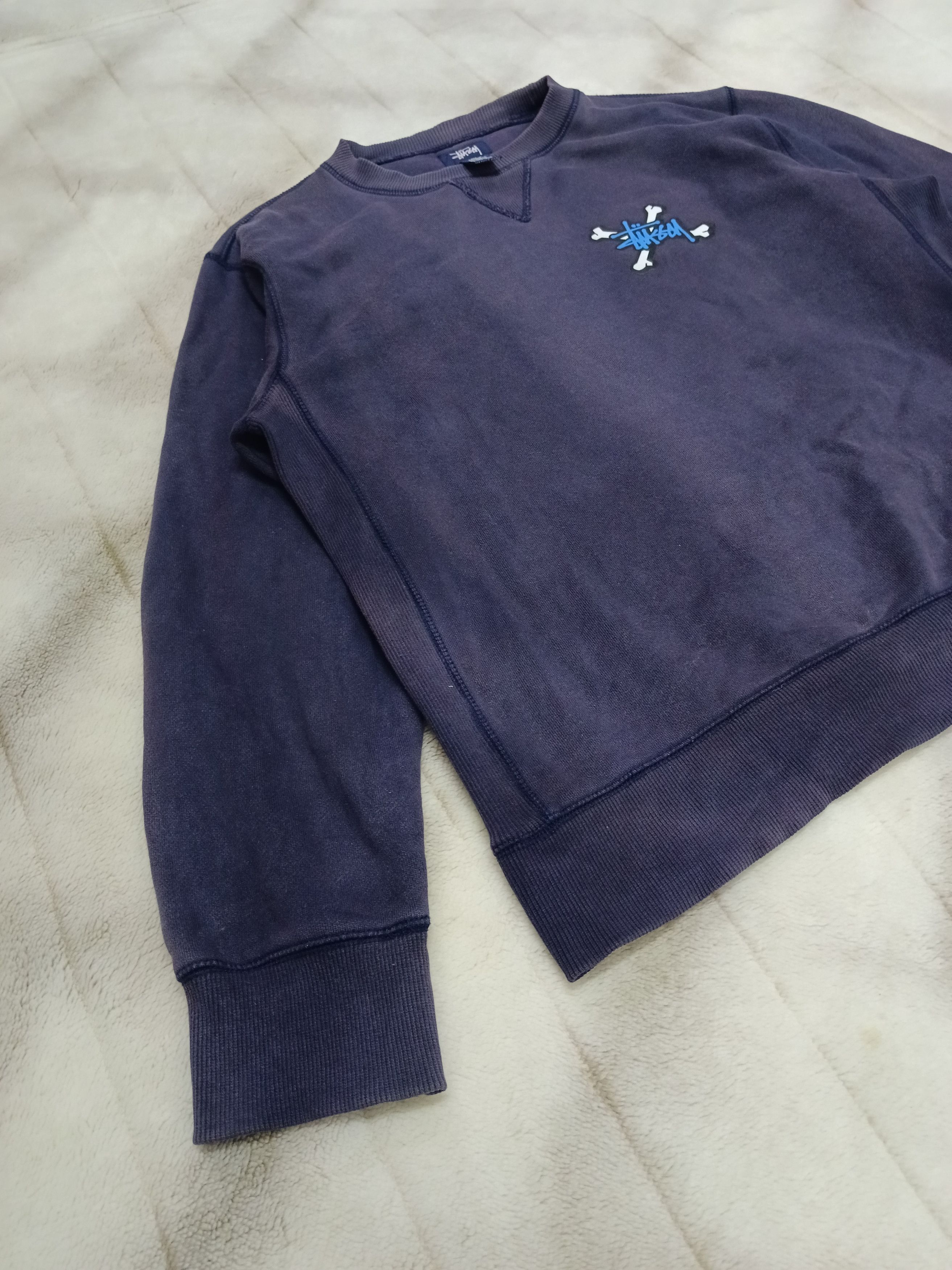 Stussy DISTRESSED STUSSY FADED SWEAT Size US M / EU 48-50 / 2 - 2 Thumbnail