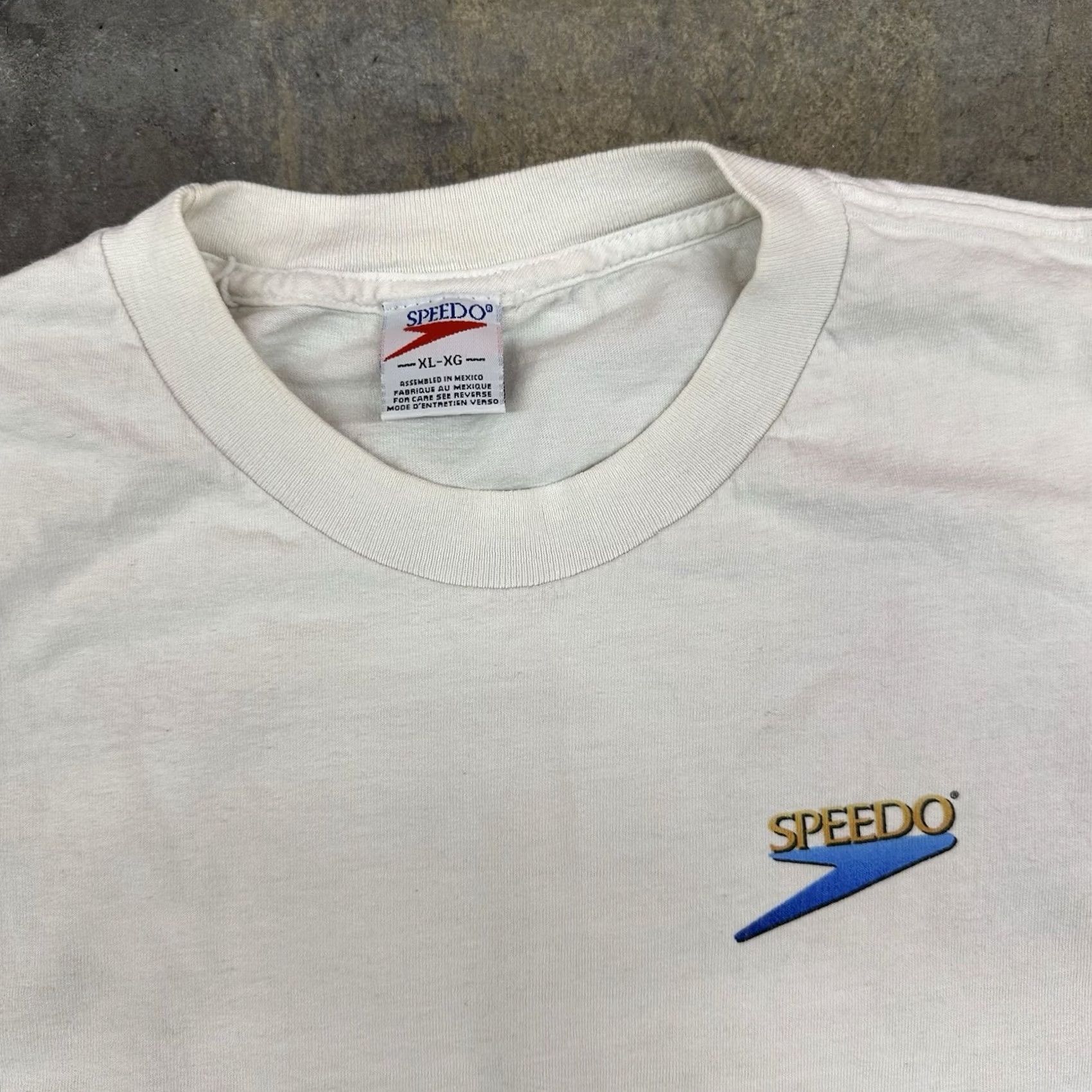 Speedo VINTAGE Speedo USA Flag Graphic Print T Shirt Double-Sided XL Cotton Men XS? Size US XL / EU 56 / 4 - 3 Thumbnail