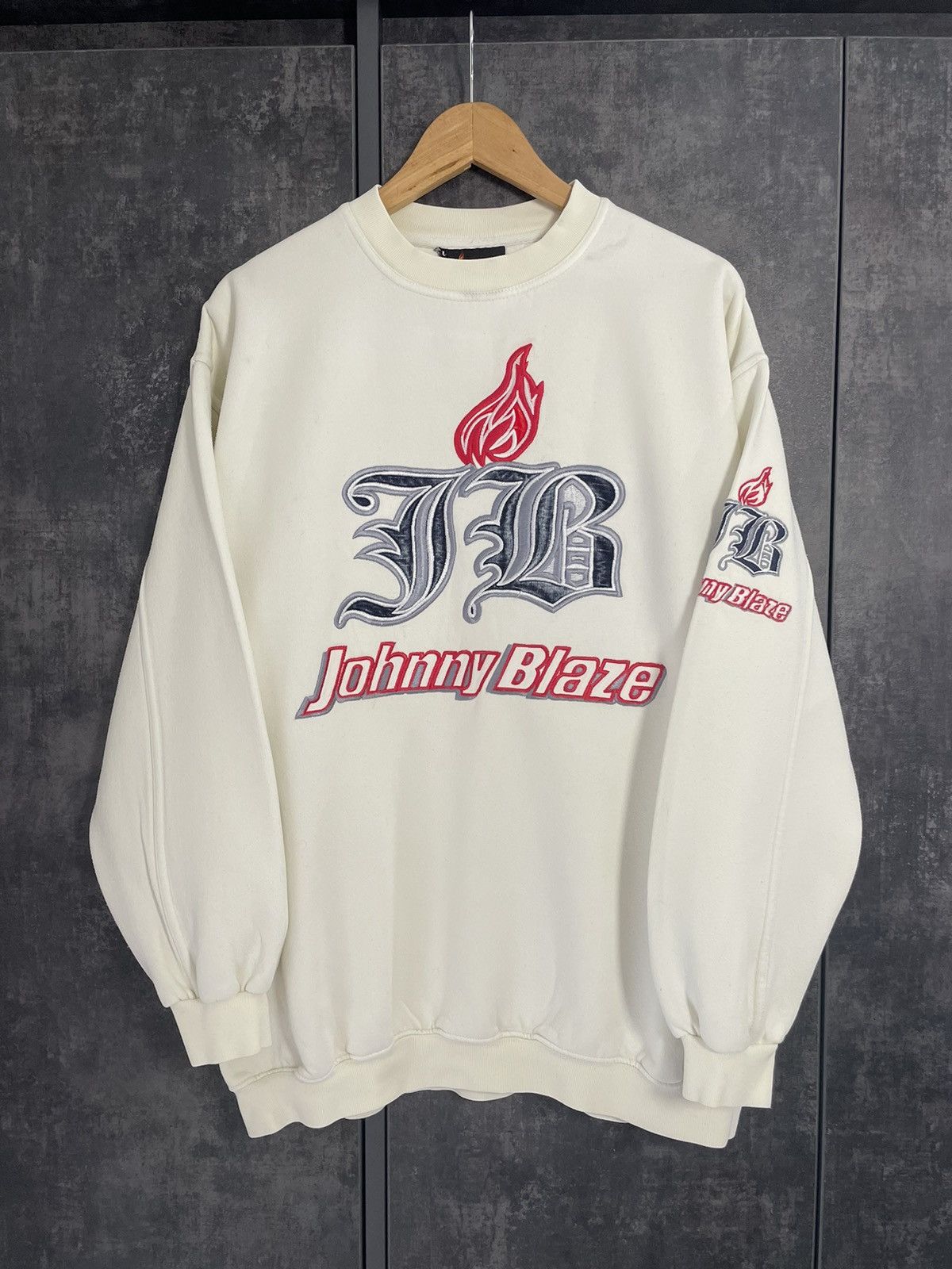 Vintage Rare Johnny Blaze NYC Method Man Milk Boxy Sweatshirt Rap Size US L / EU 52-54 / 3 - 2 Thumbnail