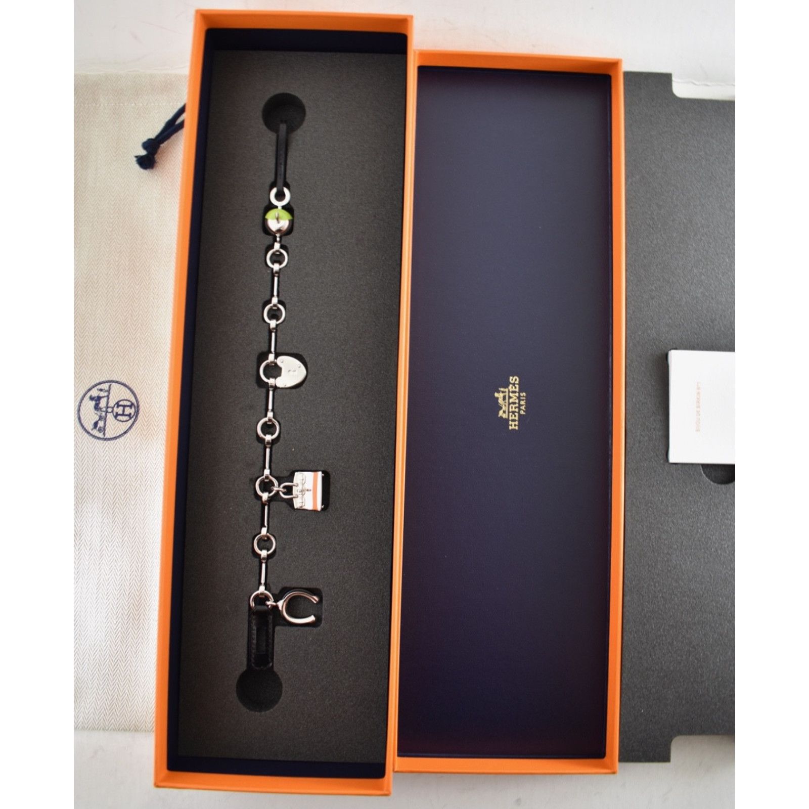 Hermes Hermes Bijou De Sac Charm Green Apple Silver Birkin Kelly Size ONE SIZE - 3 Thumbnail