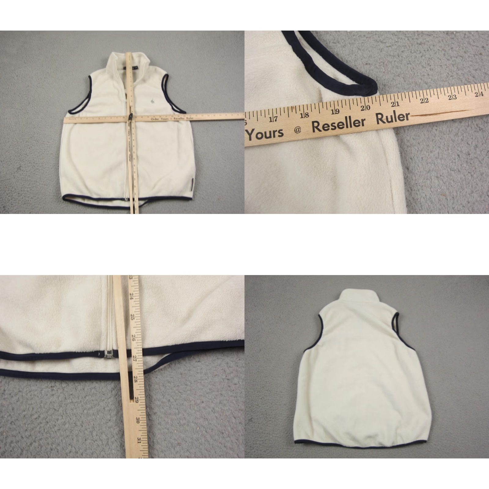 Nautica VINTAGE Nautica Vest Mens M Ivory Full Zip Outdoor 80s 90s Bomber Jacket Strappy? Size US M / EU 48-50 / 2 - 8 Thumbnail