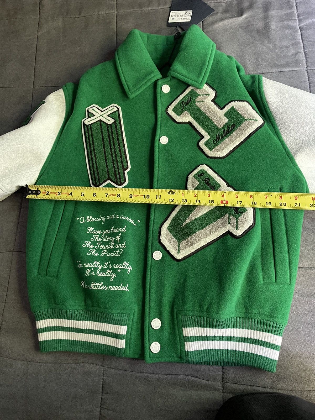 Louis Vuitton Louis Vuitton Green Patches Purist v. Tourist Varsity Jacket Size US S / EU 44-46 / 1 - 8 Thumbnail