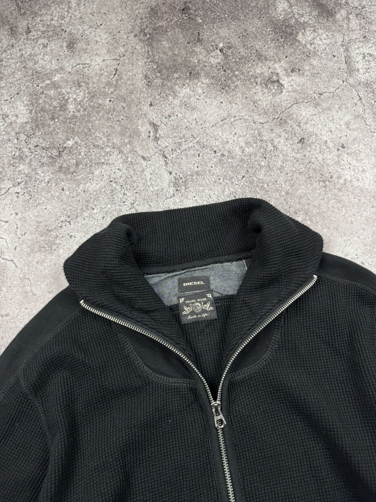 Diesel VINTAGE DIESEL Y2K KNIT WAFFEL AVANT GARDE ZIP SWEATER JAPAN Size US M / EU 48-50 / 2 - 5 Thumbnail