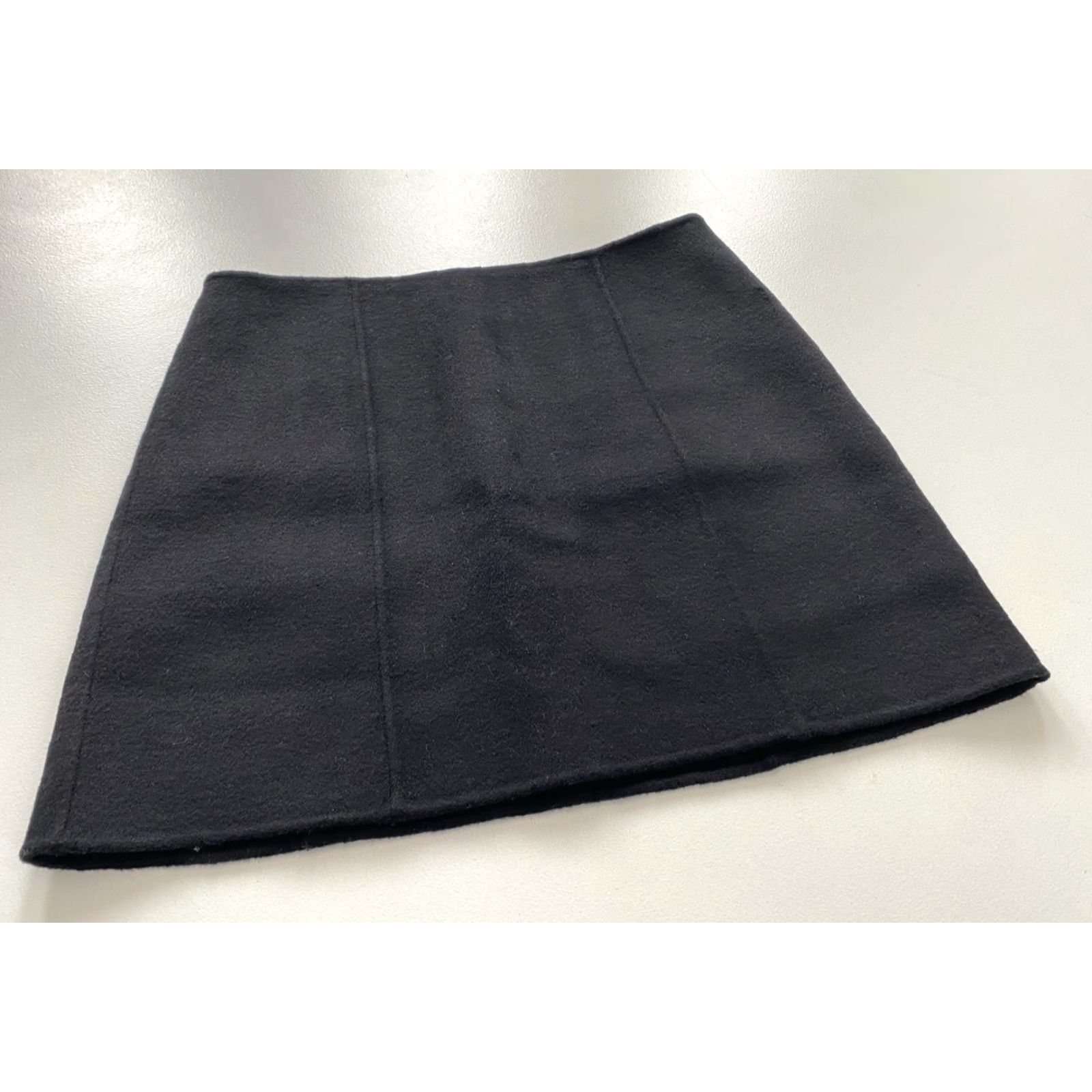 Alex Mill VINTAGE Women’s Alex Mill NYC Mini Skirt Black Wool Blend Sz 8 Short City Preppy Skirt Womens Size 30" / US 8 / IT 44 - 2 Thumbnail