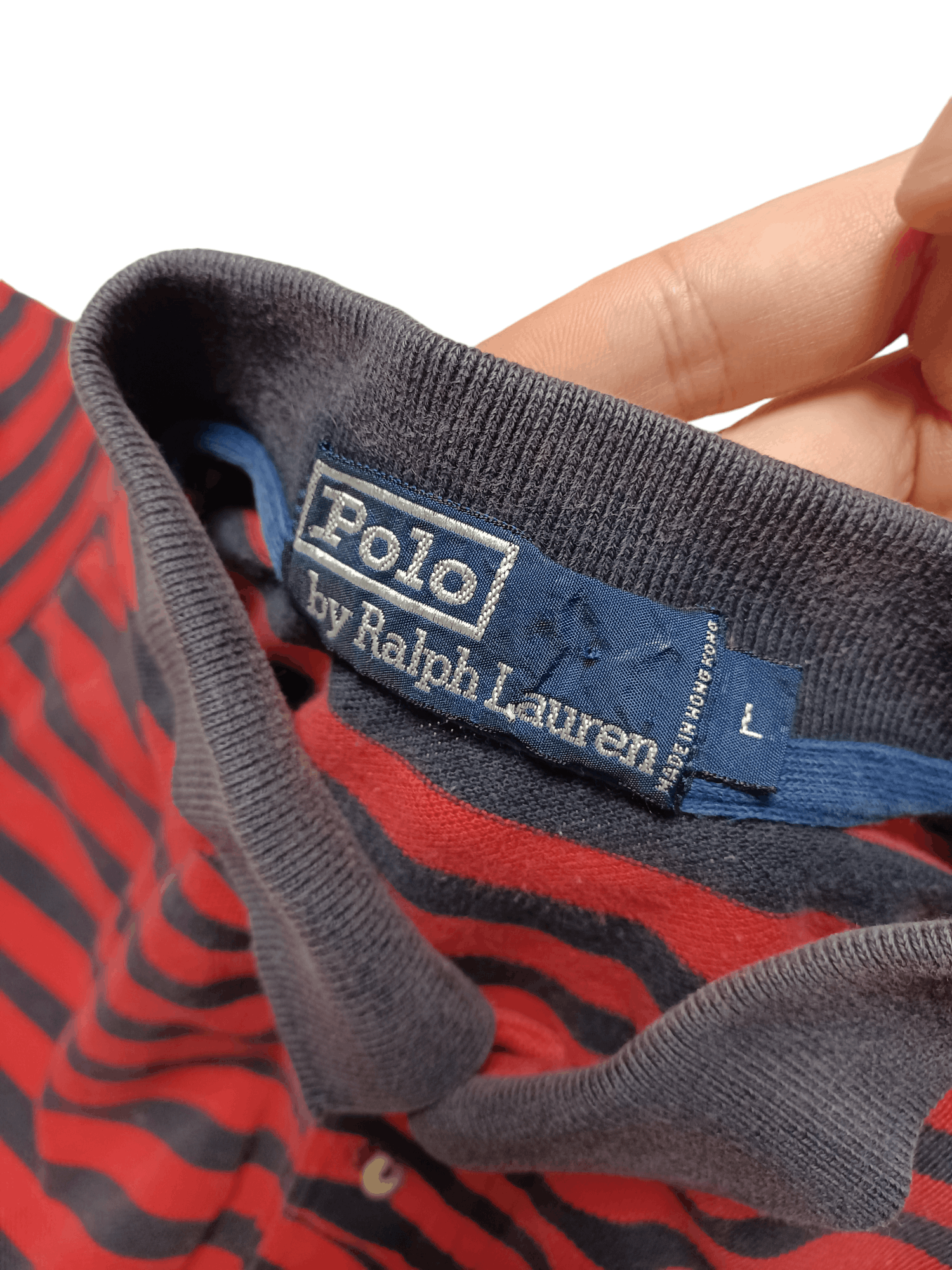 Polo Ralph Lauren VINTAGE 90S POLO RALPH LAUREN 1/3 STRIPED POLO SHIRT Size US L / EU 52-54 / 3 - 4 Thumbnail