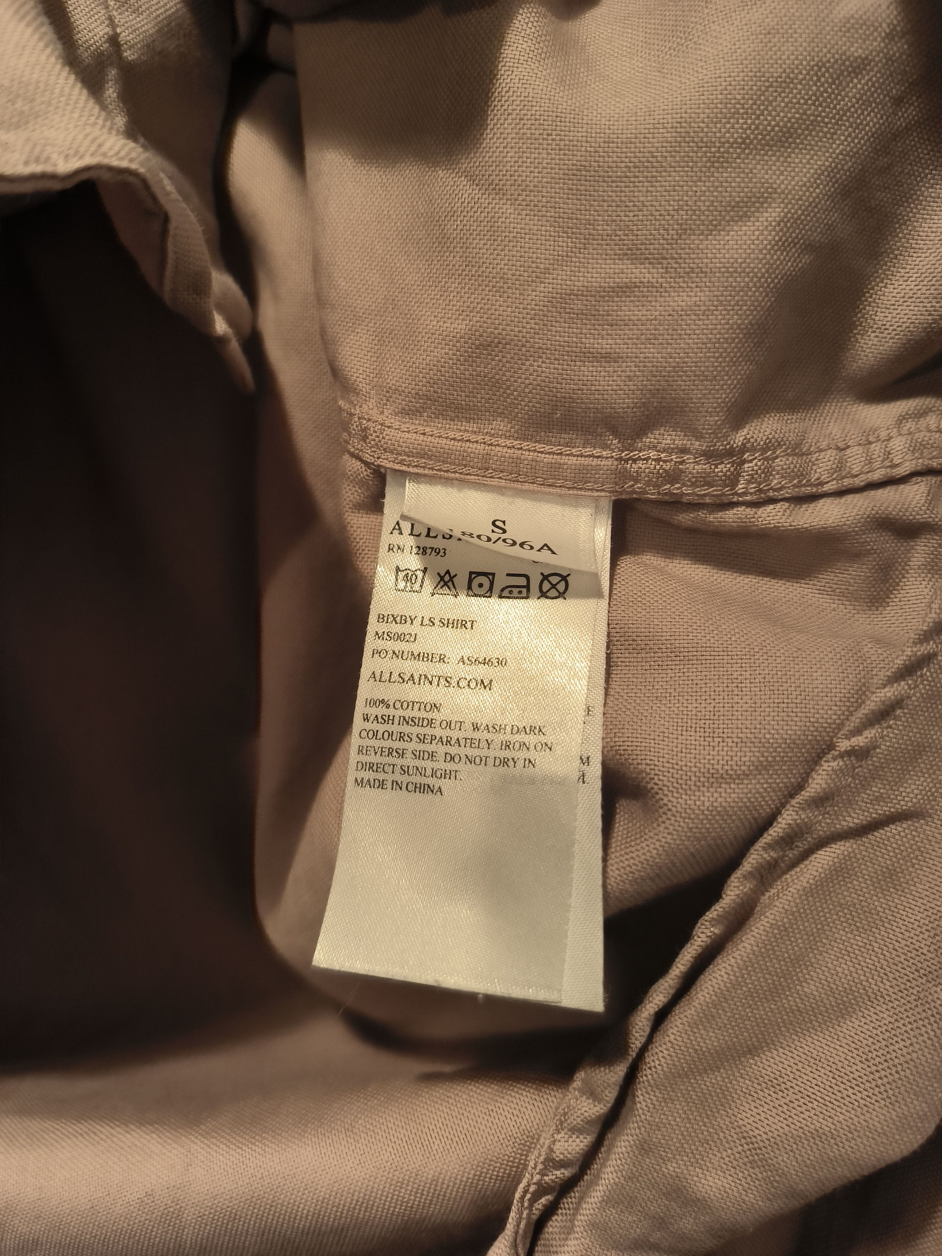 Allsaints Allsaints Shirt Long Sleeve Button-Up Logo Pink Size US S / EU 44-46 / 1 - 5 Thumbnail
