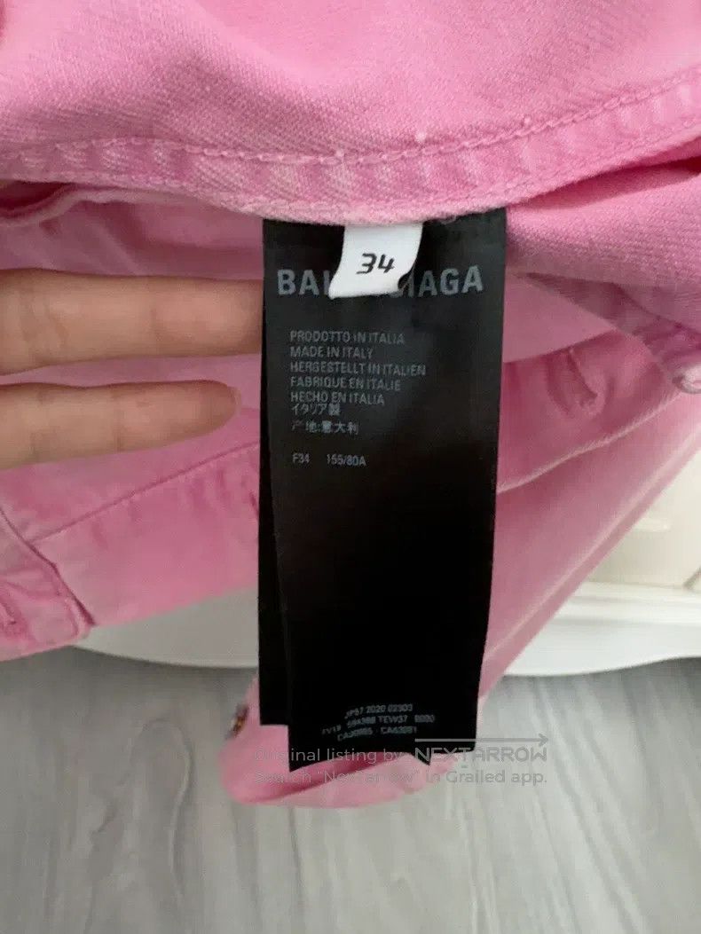 Balenciaga Balenciaga Pink denim jacket Size XXS / US 00 / IT 34 - 4 Thumbnail