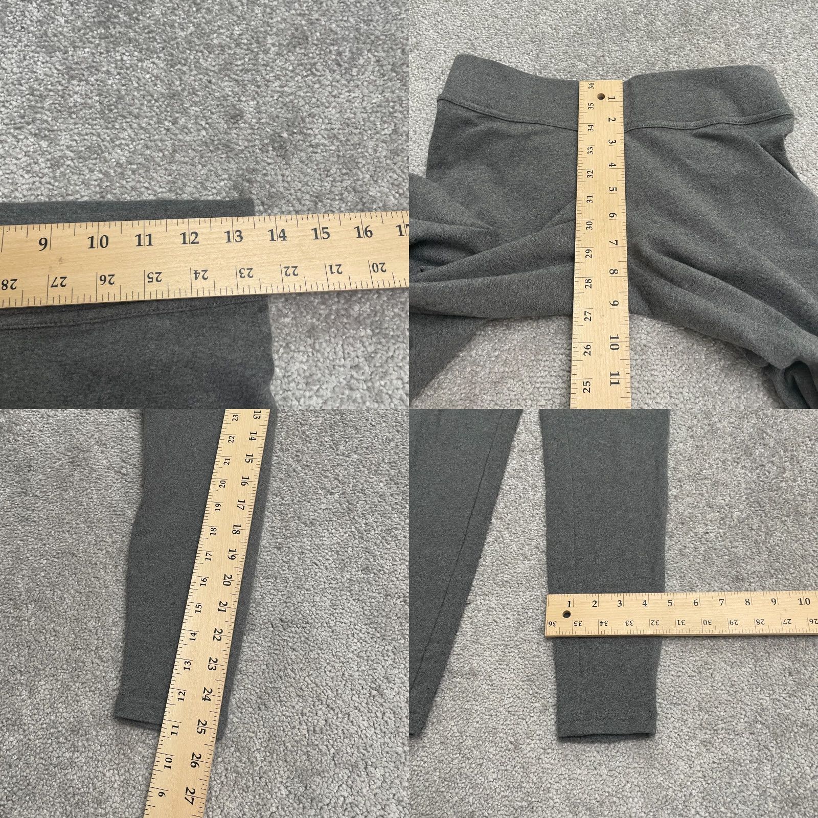Lands' End Lands' End Ankle Compression Leggings Womens XS Gray Cotton Stretch Active Size 26" / US 2 / IT 38 - 8 Thumbnail