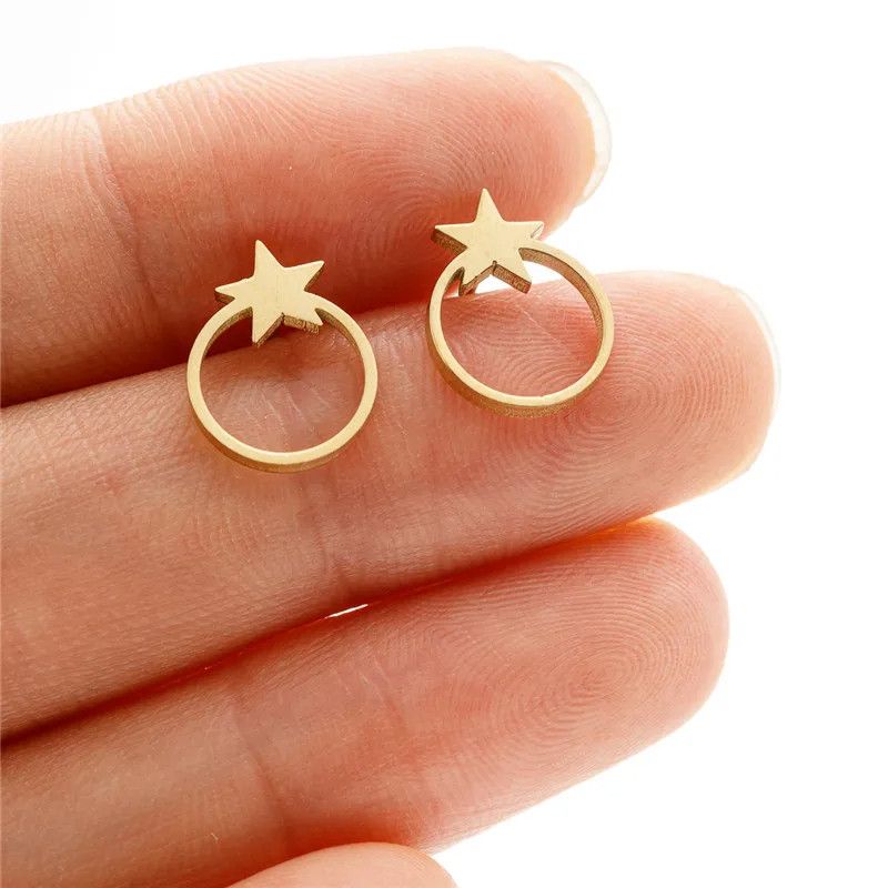 Jewelry Tiny Star Mini Stud Earrings Charm Earring Gift Size ONE SIZE - 2 Thumbnail