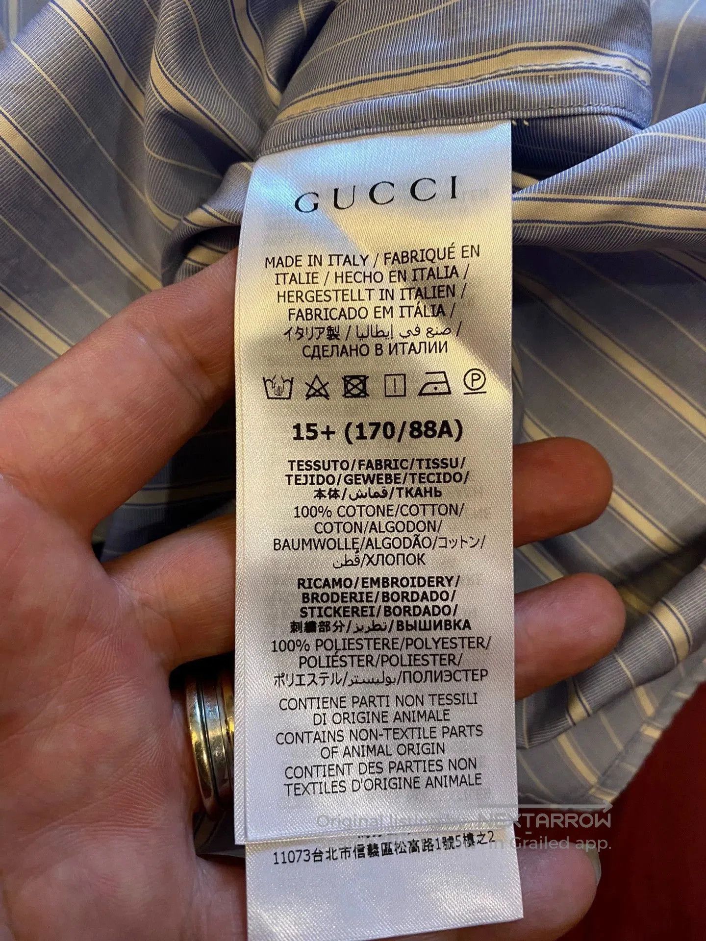 Gucci Blue Striped Short Sleeve Button. Size US S / EU 44-46 / 1 - 6 Thumbnail