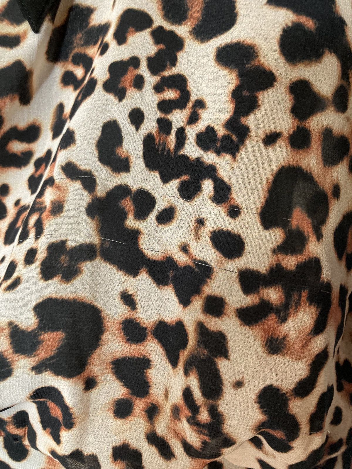 Bebe BEBE animal print sheer lace up blouse Size XXS / US 00 / IT 34 - 5 Thumbnail