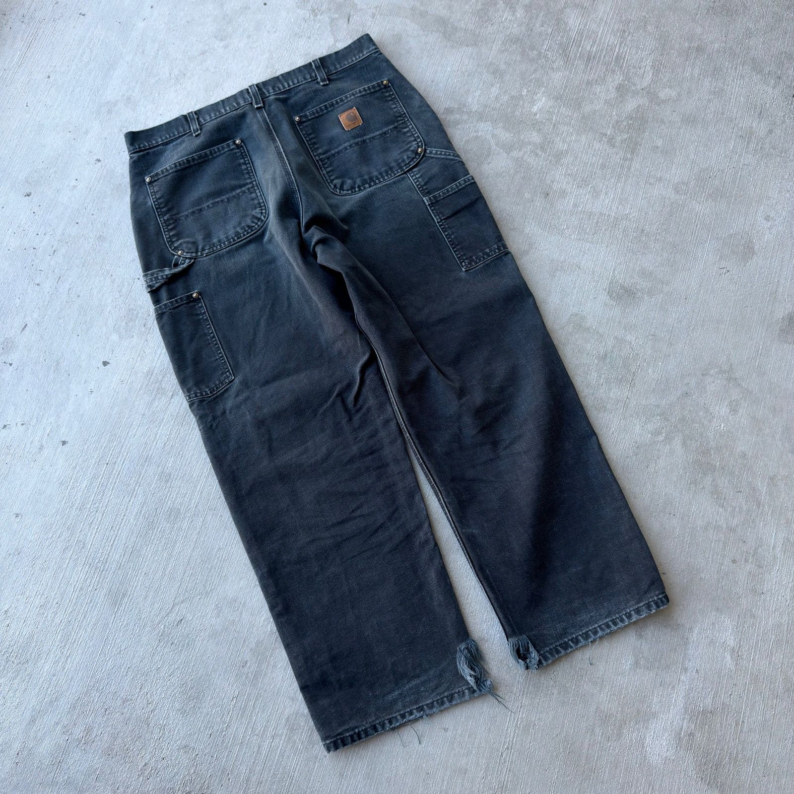 Carhartt × Vintage Vintage Y2K Carhartt black double knee work carpenter pants Size US 35 - 5 Thumbnail