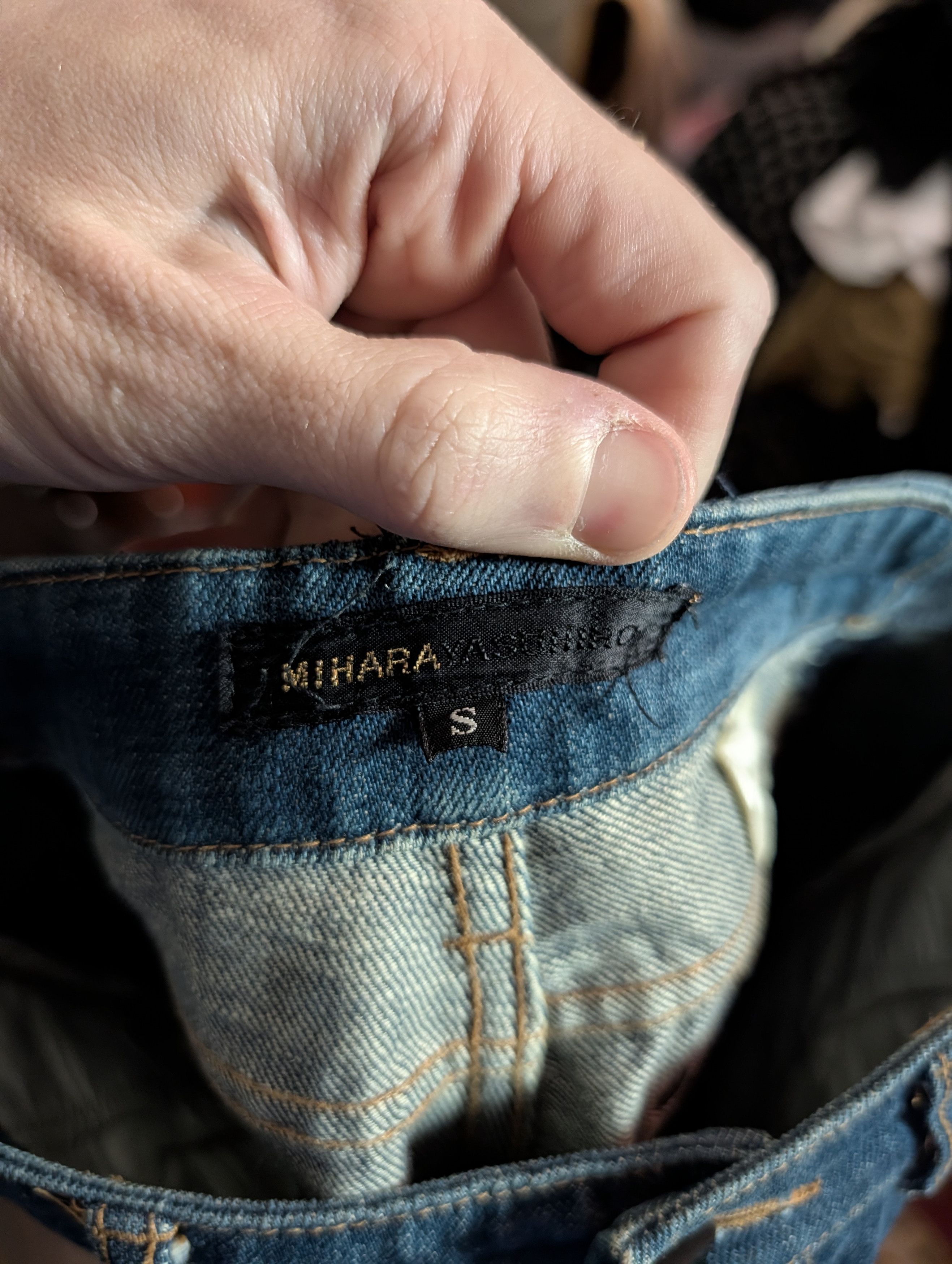 Maison MIHARA YASUHIRO MMY VTG horse leather trompe l'oeil denim jeans Japan Size 28" / US 6 / IT 42 - 15 Thumbnail