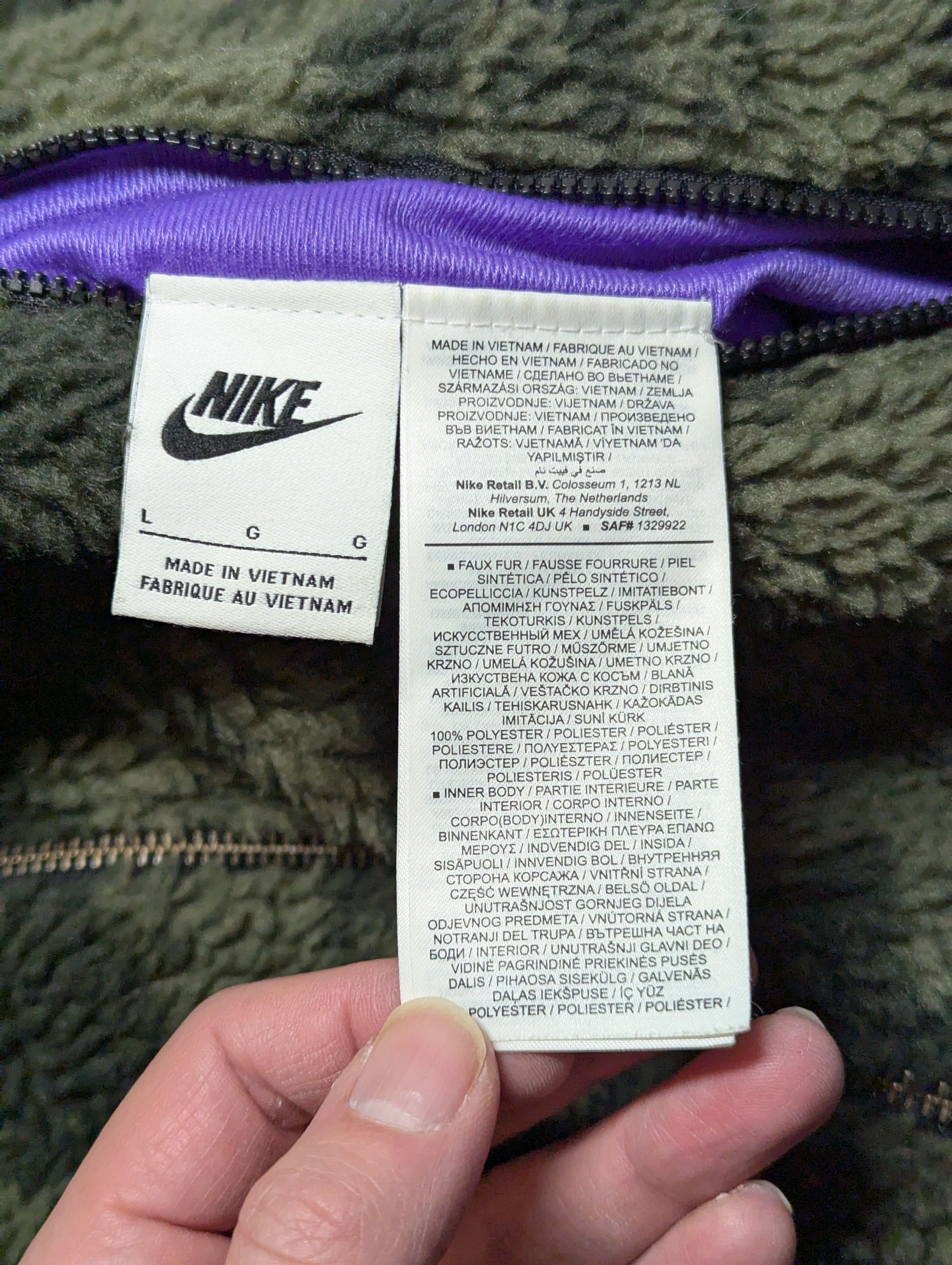 Nike Pre Owned Men Nike Club Fleece+ Winter Top Reversible Sherpa Size US L / EU 52-54 / 3 - 16 Thumbnail