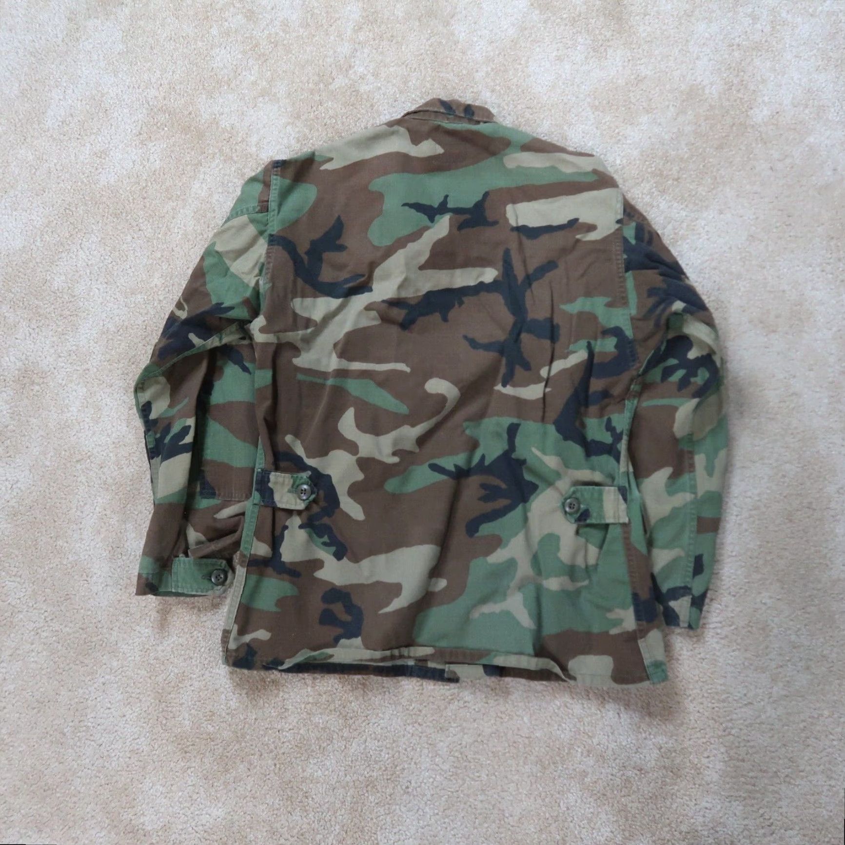 Vintage VINTAGE US Army Woodland Camouflage BDU Combat Coat Shirt Men S Short Military Jacket Coat Short Sleeve Pockets Size US 29 - 5 Thumbnail