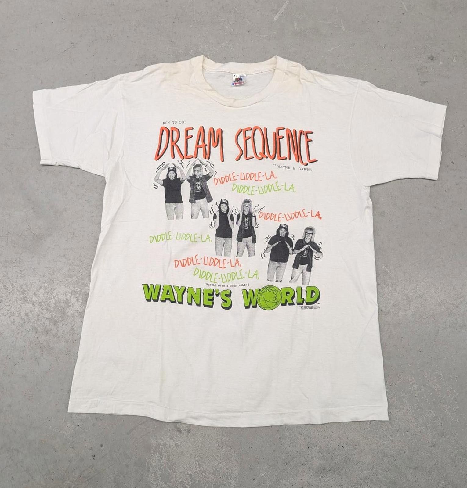 Fruit Of The Loom Vintage 90s Wayne's World Dream Sequence SNL T-shirt Size US XL / EU 56 / 4 - 1 Thumbnail