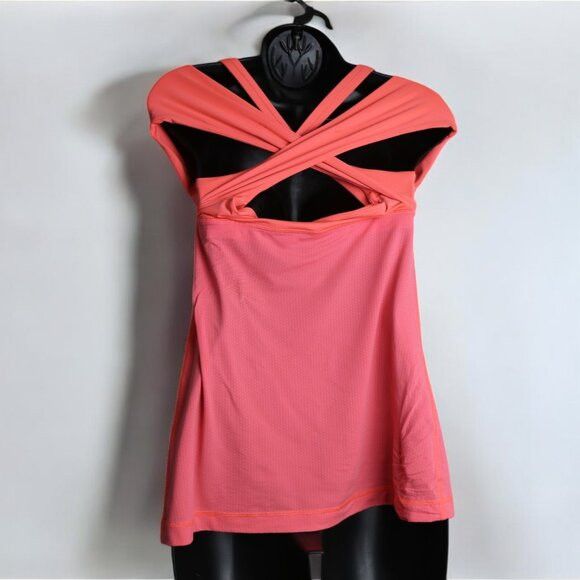 Lululemon Lululemon Mesh Luxtreme Tank Top Built-in Bra Salmon Pink Size M / US 6-8 / IT 42-44 - 3 Thumbnail