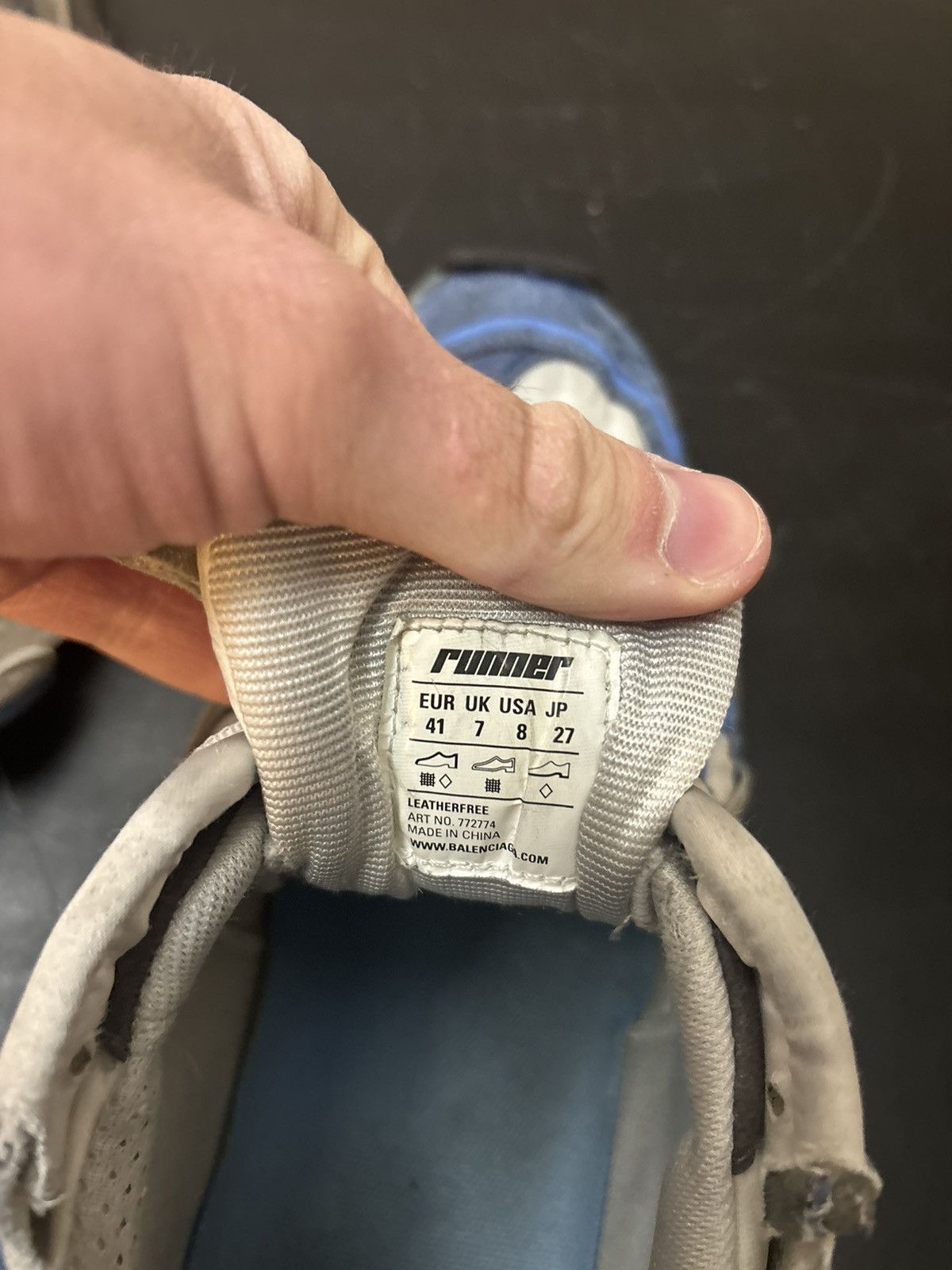 Balenciaga Balenciaga Runner Blue White Grey Size US 8 / EU 41 - 8 Thumbnail