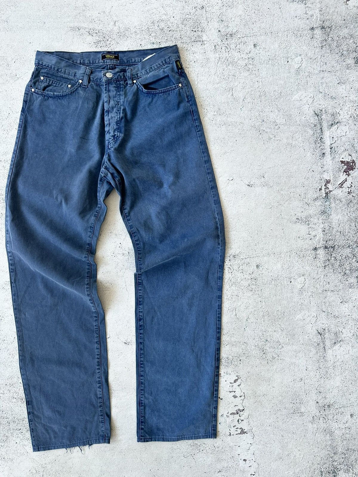 Versace × Versace Jeans Couture × Vintage Vintage Versace Jeans Couture Washed Pants Size US 29 - 2 Thumbnail