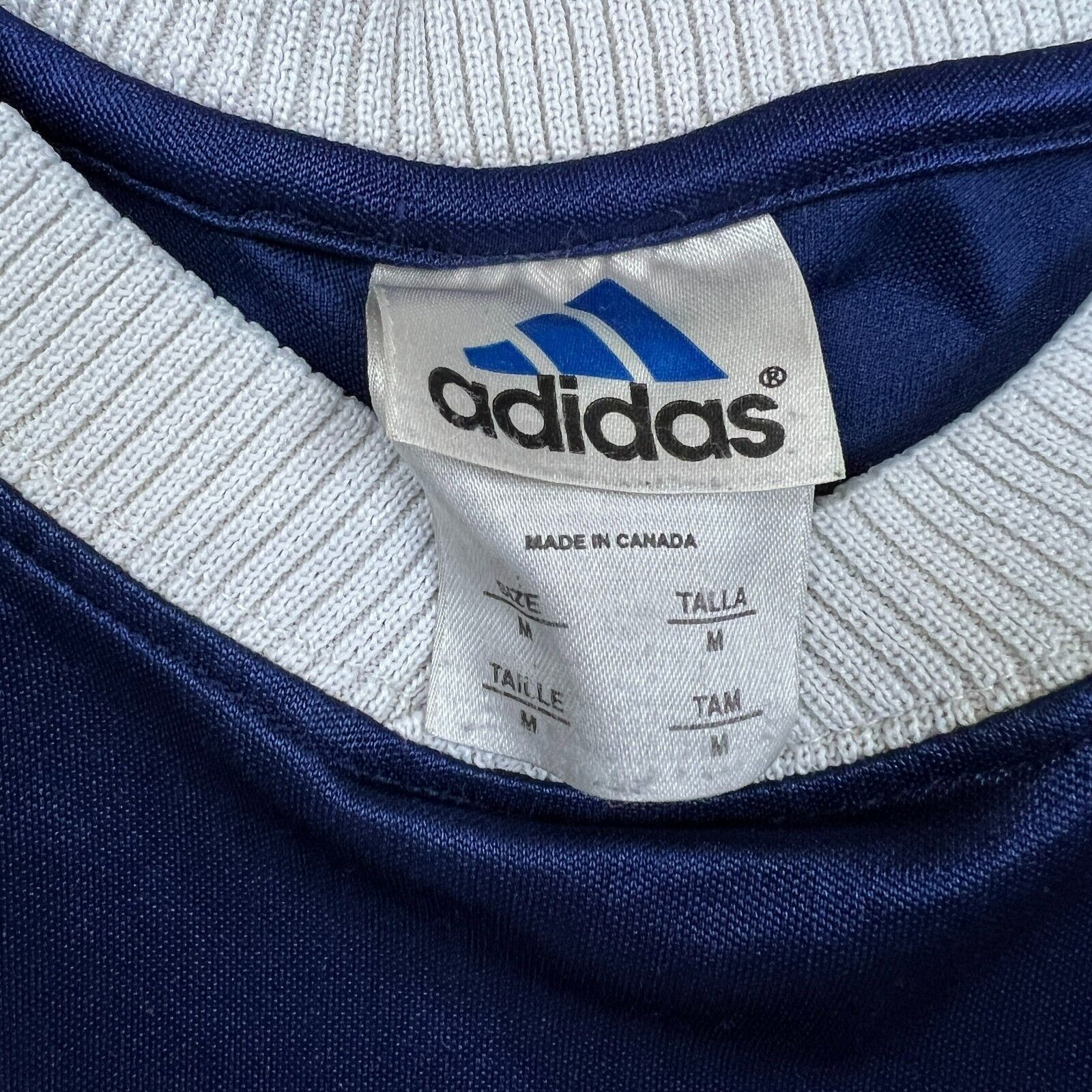 Adidas × Vintage 90s Adidas T Shirt Medium 3 Stripe Athletic Short Sleeve Tee Size US M / EU 48-50 / 2 - 8 Thumbnail