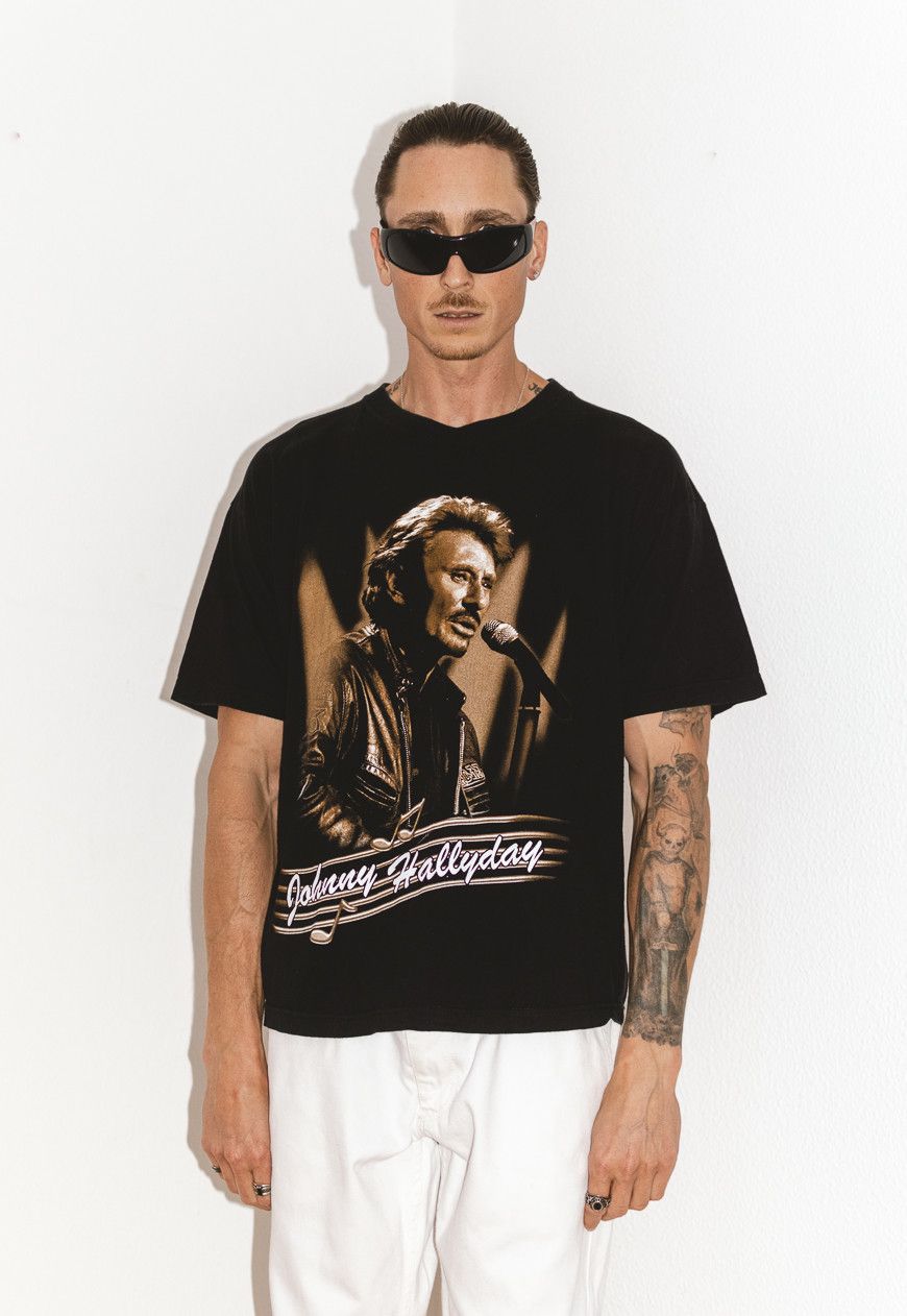 Vintage Y2K Oversized Johnny Hallyday Rock Band Graphic Shirt Size US XL / EU 56 / 4 - 3 Thumbnail