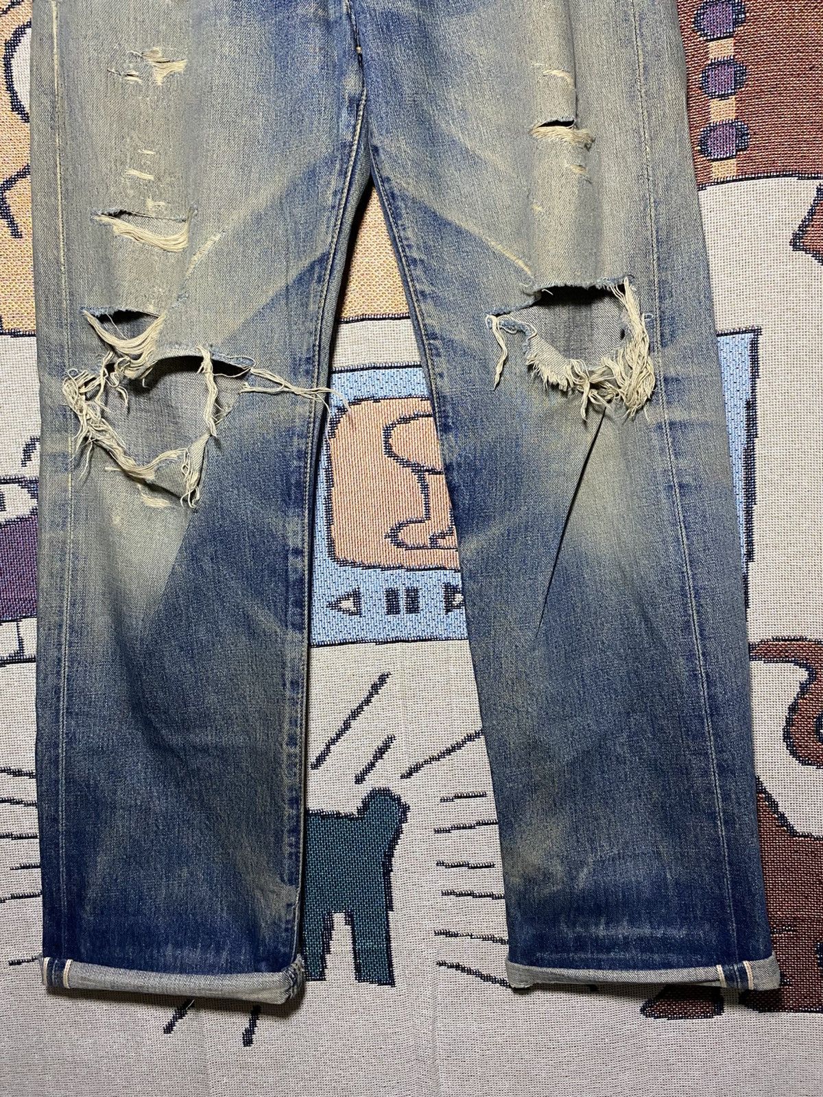 Levi's Vintage Clothing Levi's Sunfaded Jeans Denim Vintage Selvedge Size US 30 / EU 46 - 3 Thumbnail