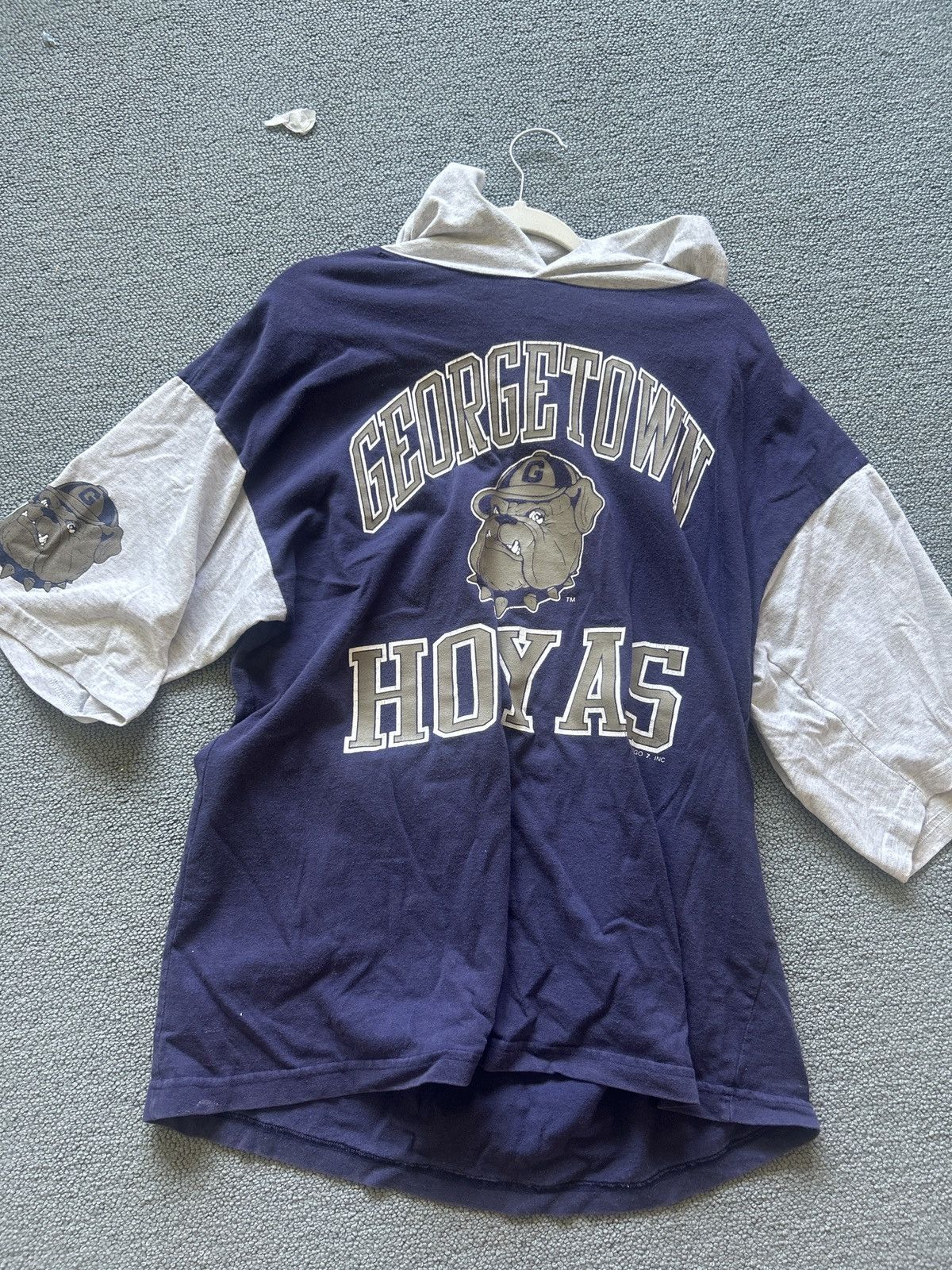 Logo 7 Georgetown Hoyas short sleeve hooded tee Size US XL / EU 56 / 4 - 1 Thumbnail