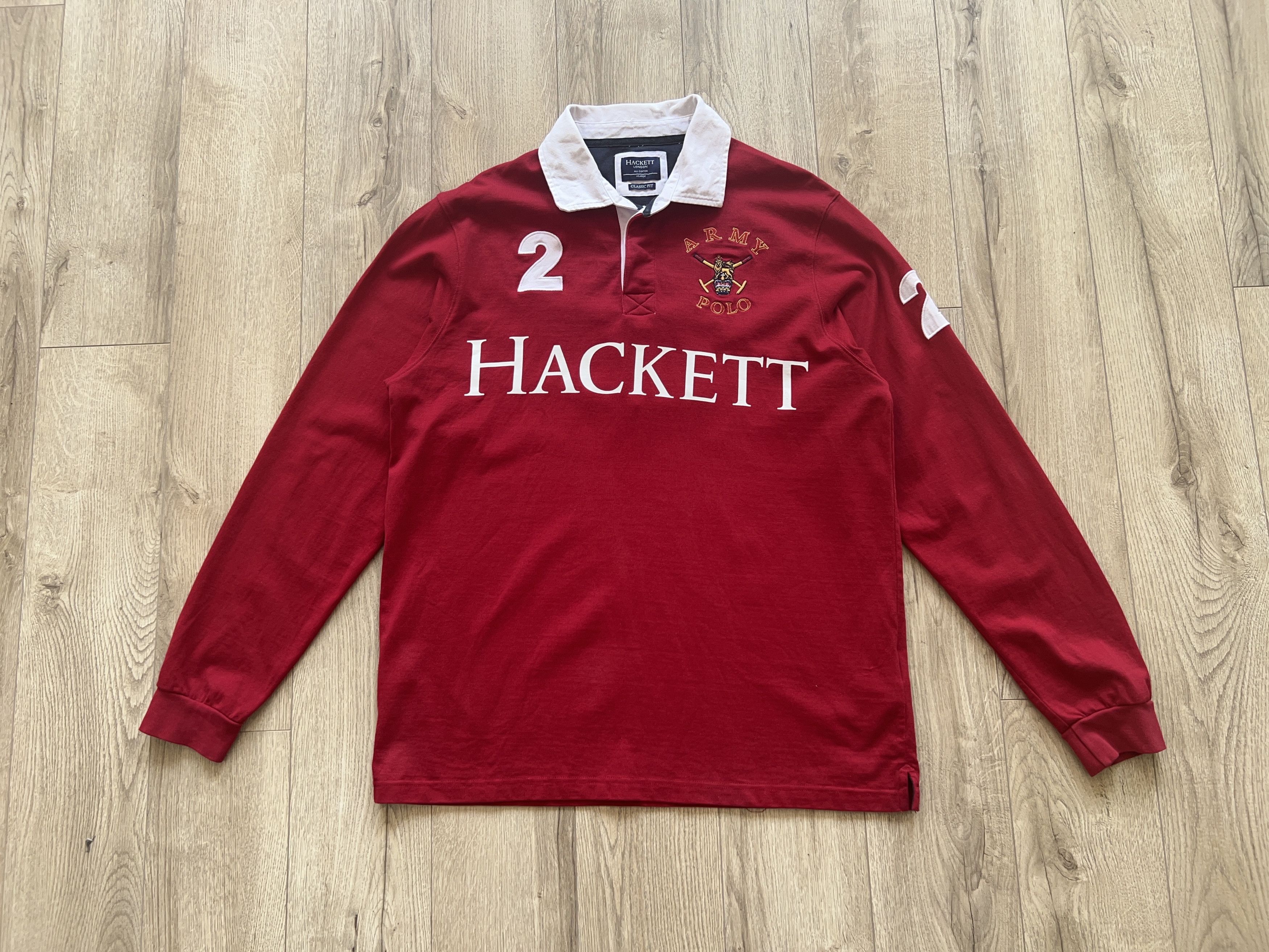 Hackett Hackett London Polo Long Sleeve Shirt Rugby Cotton Size US XL / EU 56 / 4 - 1 Thumbnail