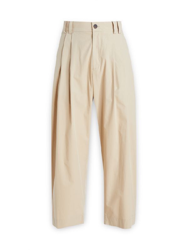 Studio Nicholson Yale Double Pleat Volume Pant in Powder Cotton Biscuit Sz L Size US 34 / EU 50 - 5 Thumbnail