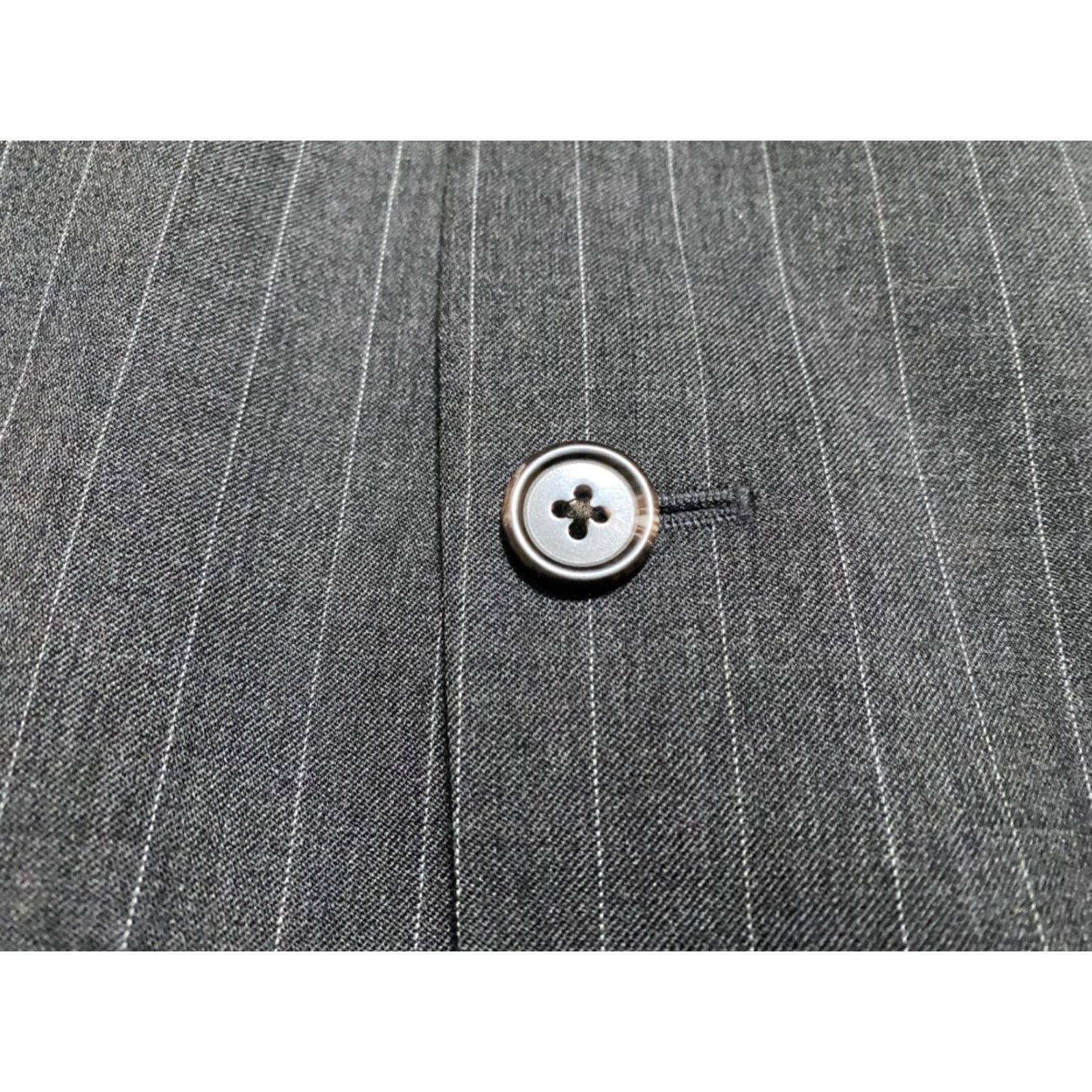Chaps Chaps Ralph Lauren Blazer Mens Gray Wool 2 Button Long Sleeve Striped 40 Jacket Single-Breasted Vintage? Size US L / EU 52-54 / 3 - 5 Thumbnail