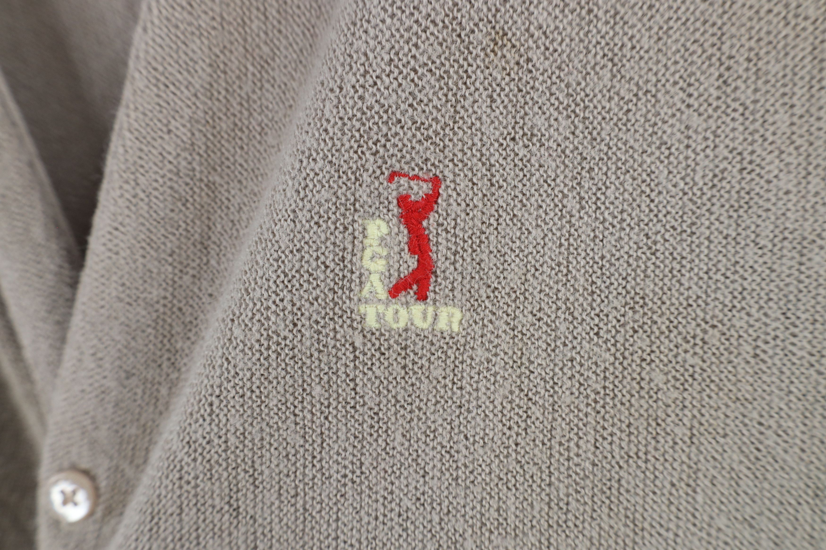 Vintage Vintage 70s 80s PGA Tour Golf Cardigan Sweater Beige USA Size US L / EU 52-54 / 3 - 7 Thumbnail