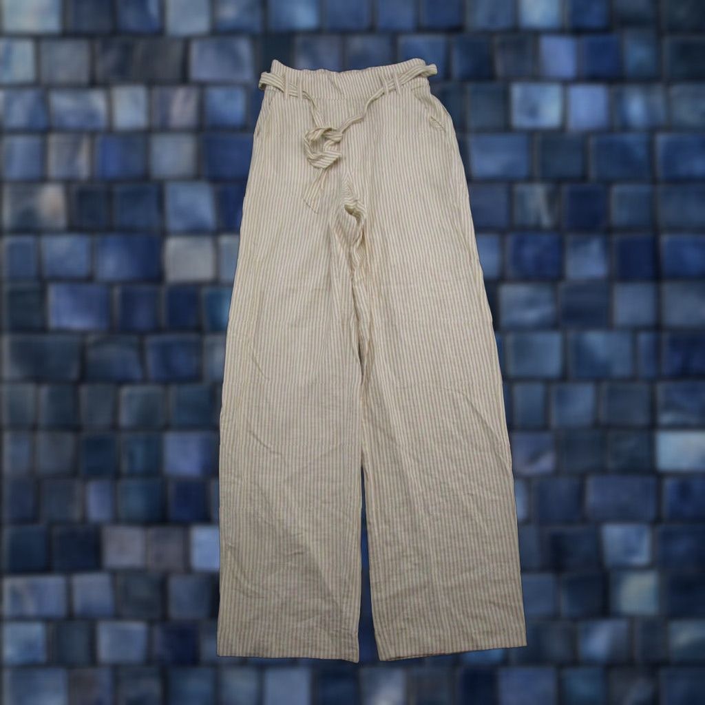 Vintage VINTAGE Maurices Women's Striped Beige Baggy Fit Elastic Waist Pants XS NEW Size 26" / US 2 / IT 38 - 1 Thumbnail