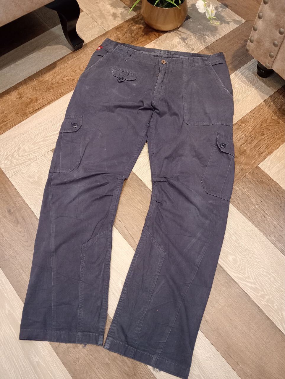 Napapijri NAPAPIJRI FADED BLUE CARGO PANTS Size US 34 / EU 50 - 2 Thumbnail