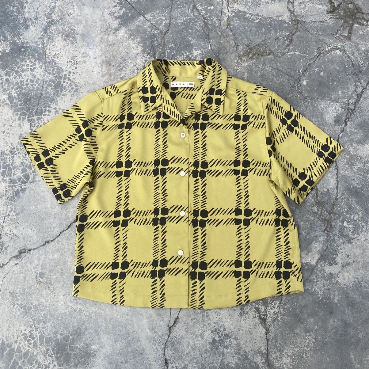 Marni Marni Gold Rayon Shirt Boxy Size US M / EU 48-50 / 2 - 1 Thumbnail