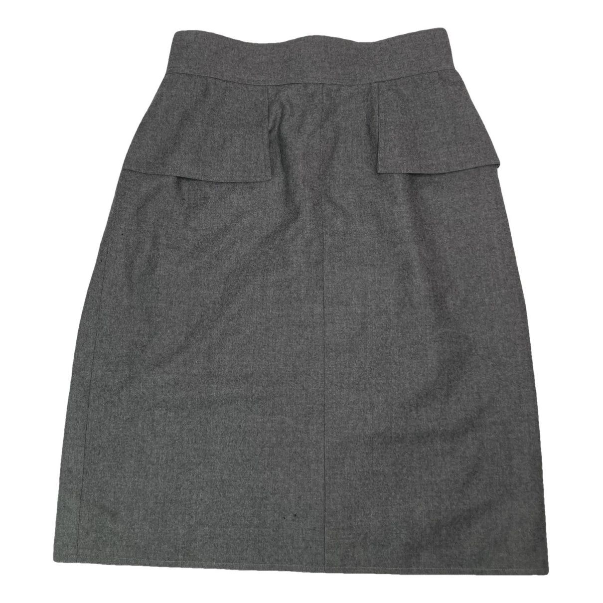 Chanel Grey Wool Skirt Size 24" / US 00 / IT 34 - 1 Thumbnail