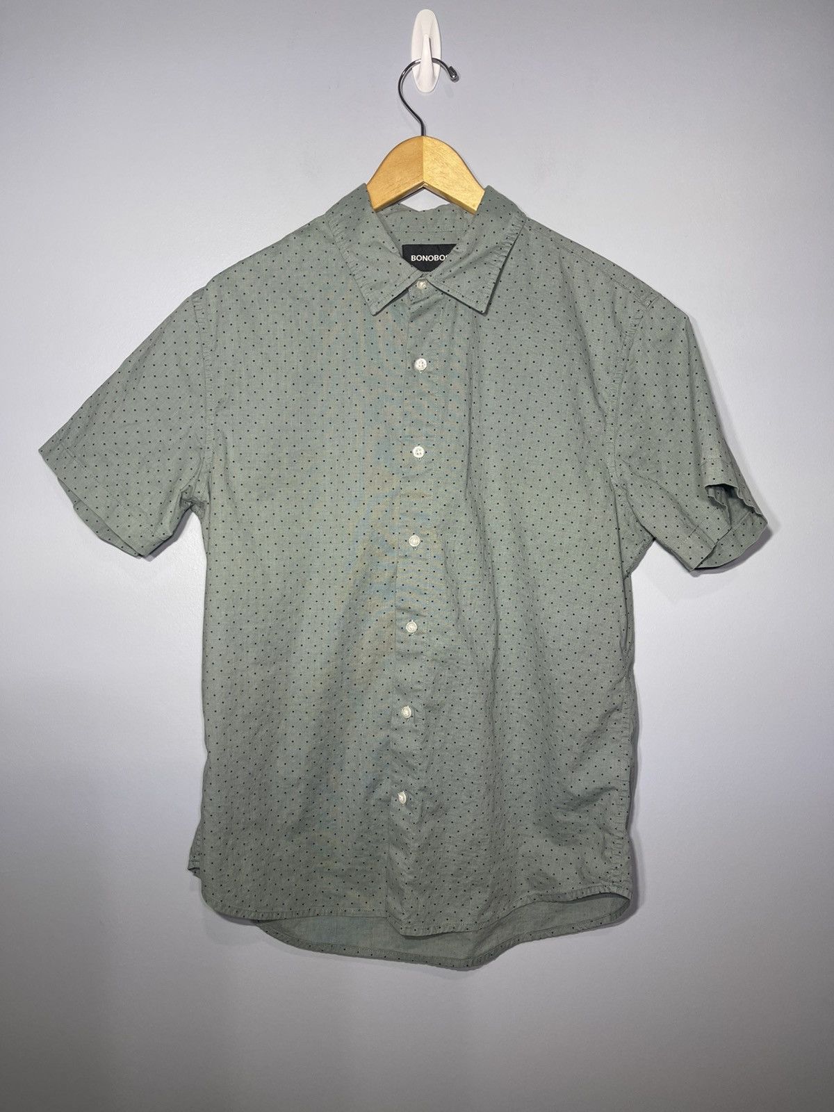 Bonobos Bonobos Shirt Men Large Green Button Up Slim Fit Polka Dot Size US L / EU 52-54 / 3 - 2 Thumbnail