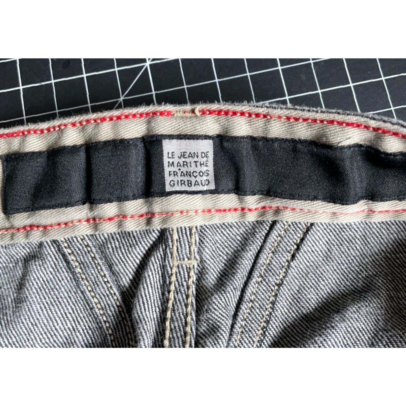 Denime VINTAGE Girbaud Jeans Men's 38x31 Black Stone Wash Denim 5-Pocket Straight High Rise 2000s Hip Hop Retro Size US 39 - 3 Thumbnail