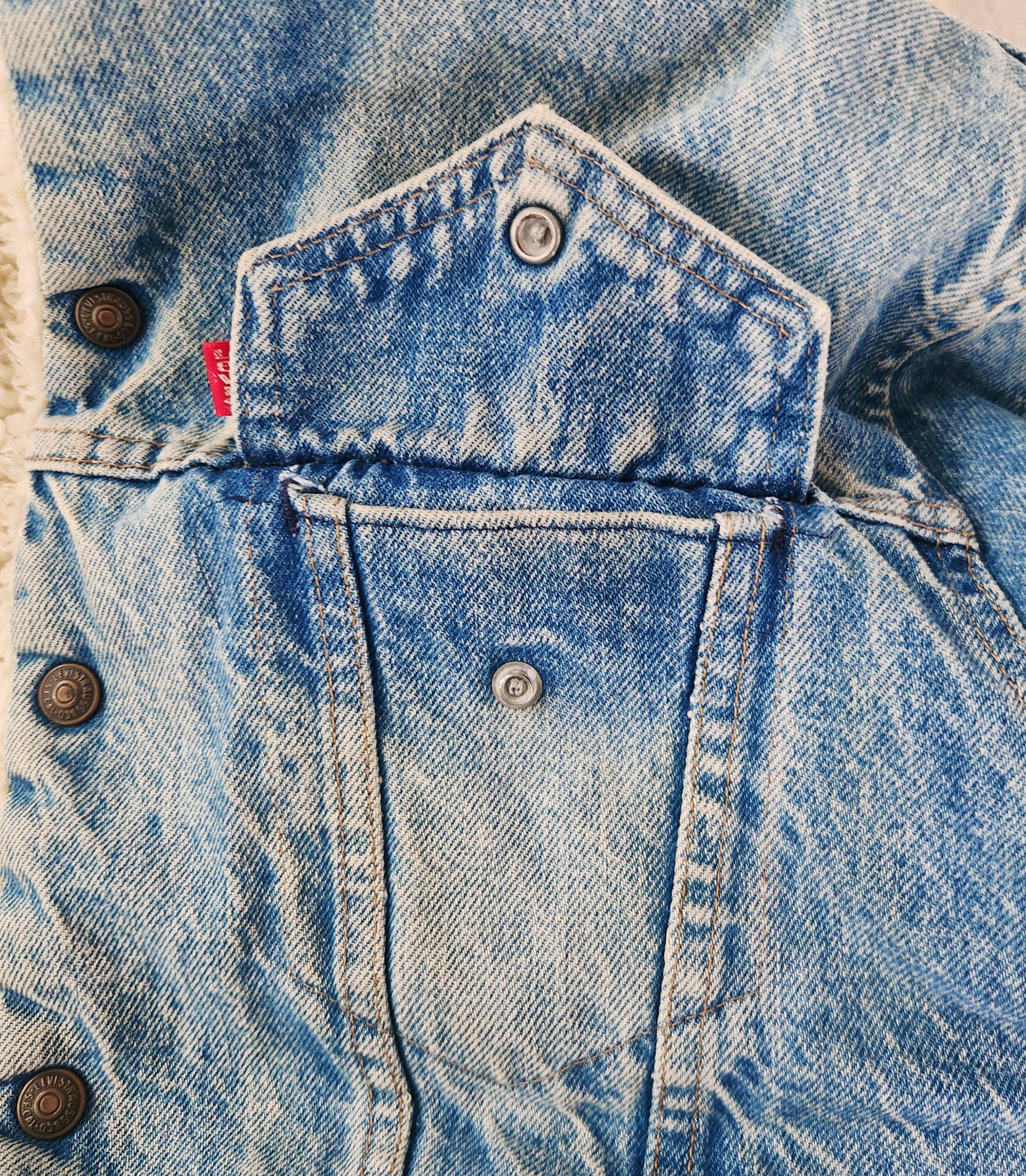 Levi's × Vintage LEVI'S TRUE VINTAGE SHERPA TRUCKER DENIM JACKET 1970S SZ 40 Size US M / EU 48-50 / 2 - 20 Thumbnail
