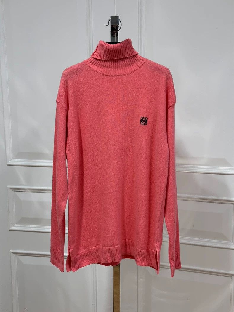 Loewe LOEWE Pink wool high collar knit sweater Size M / US 6-8 / IT 42-44 - 2 Thumbnail