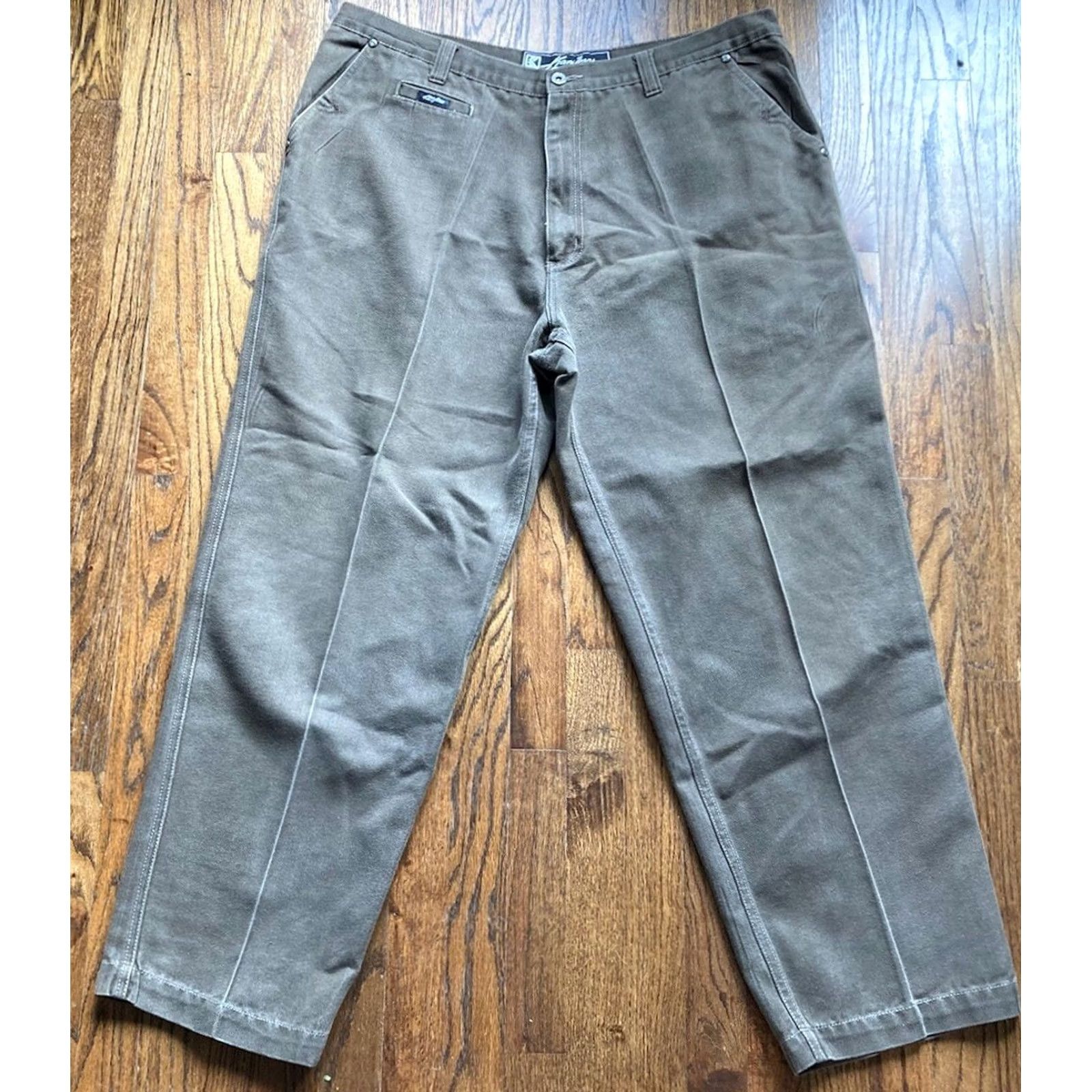 Karl Kani VINTAGE Karl Kani Jeans Baggy 40x31 90s Brown Denim Cotton Polyester Men Regular Wide-Leg Pockets 31 Inseam 90s Hip Hop Size 40 Mens Size US 40 / EU 56 - 2 Thumbnail