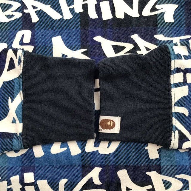 Bape BAPE GRAFFITI CHECK sweat shirt a bathing ape Size US S / EU 44-46 / 1 - 5 Thumbnail