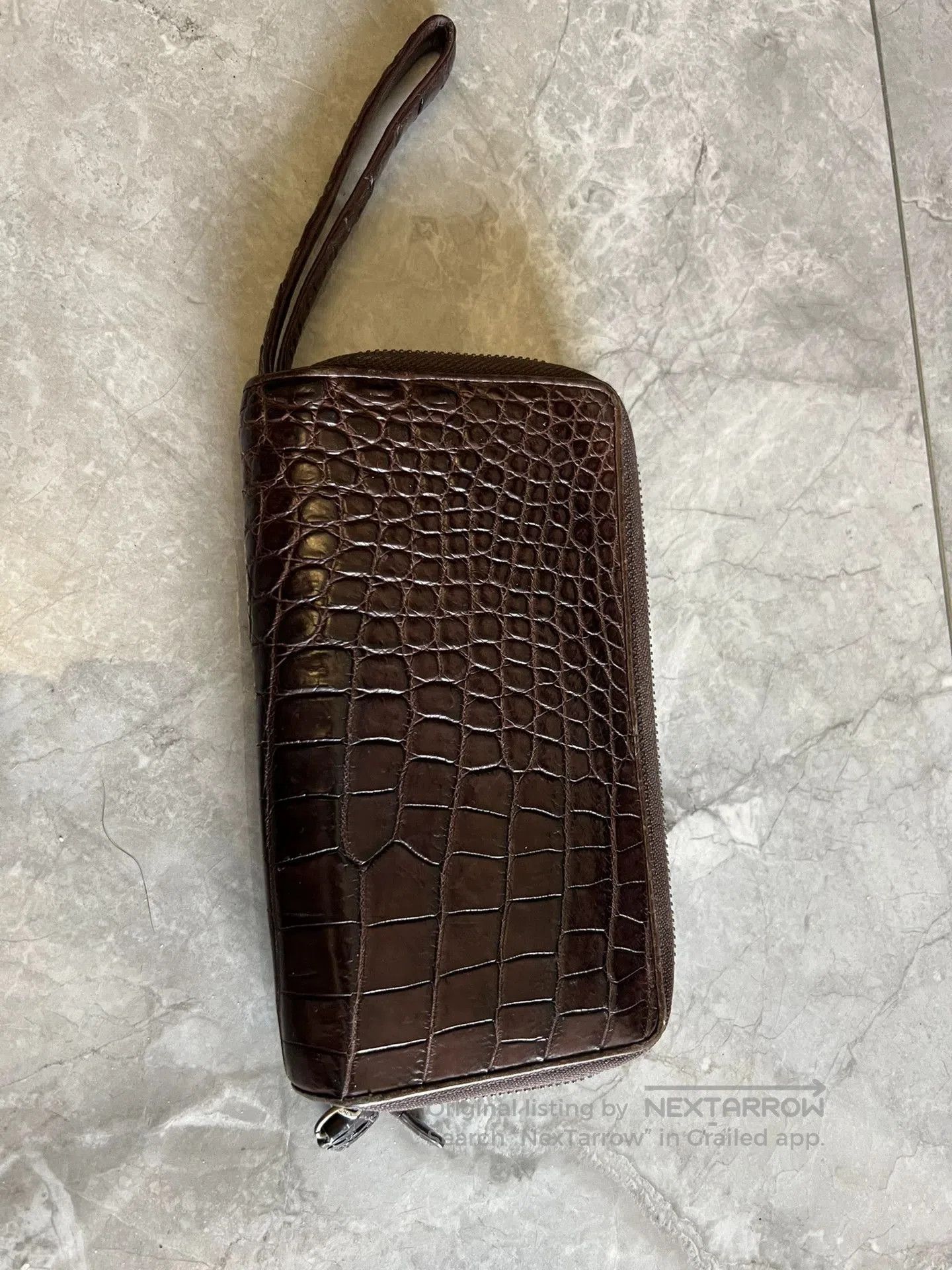 Japanese Brand Custom Crocodile Leather Clutch. Size ONE SIZE - 2 Thumbnail