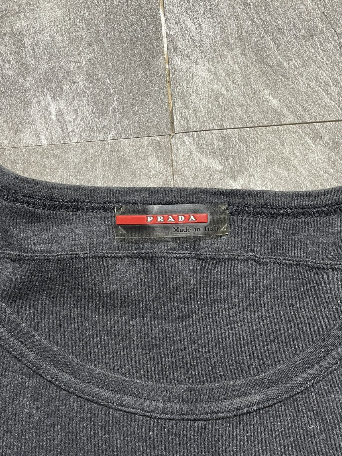 Prada Vintage Prada Retro Y2K 00s Long Sleeve Tee Red Tab Logo Size US L / EU 52-54 / 3 - 4 Thumbnail